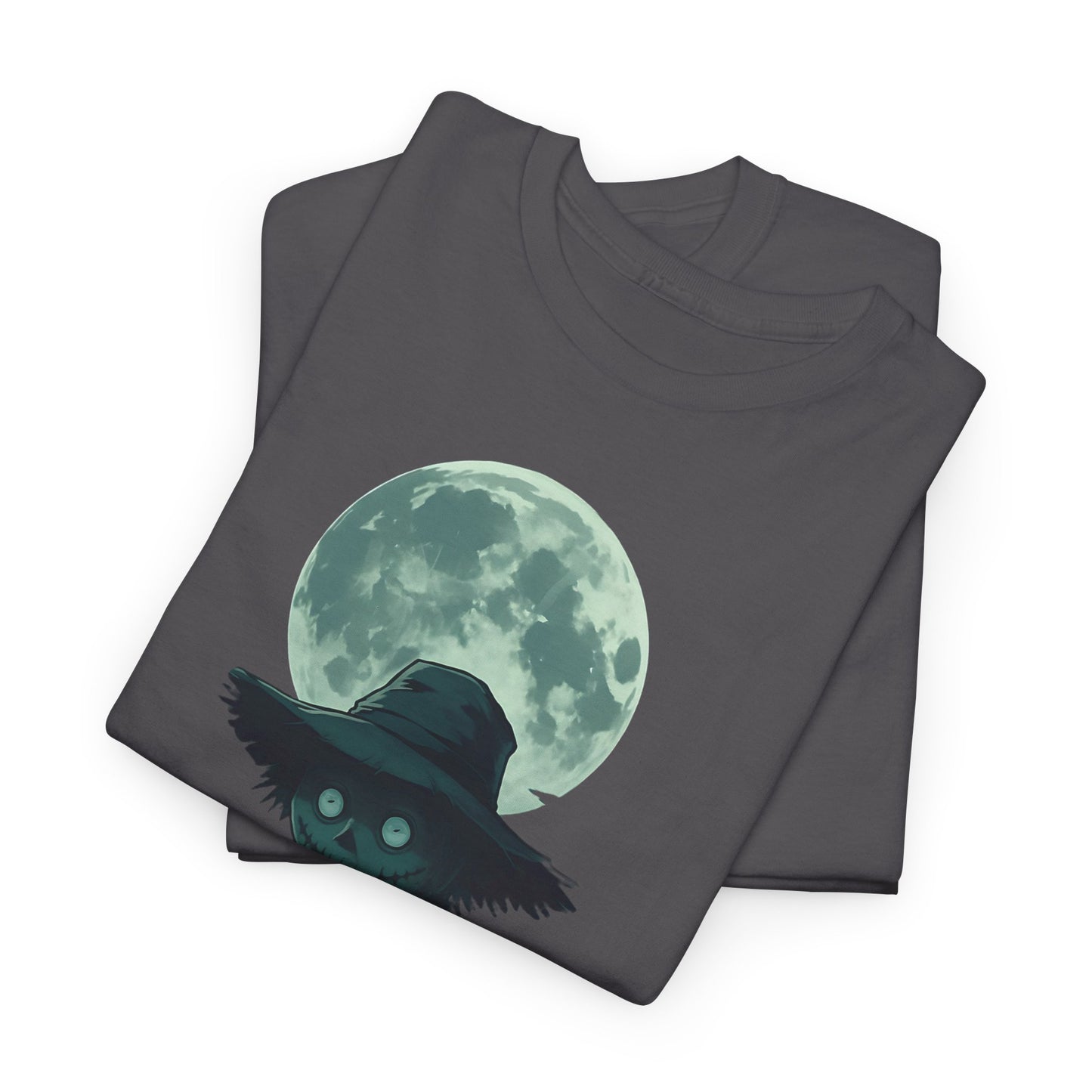 Halloween Scarecrow T-Shirt, This scarecrow shirt captures the essence of the season, transforming the traditional harvest icon into a pumpkin scarecrow that’s both captivating and chilling.Halloween