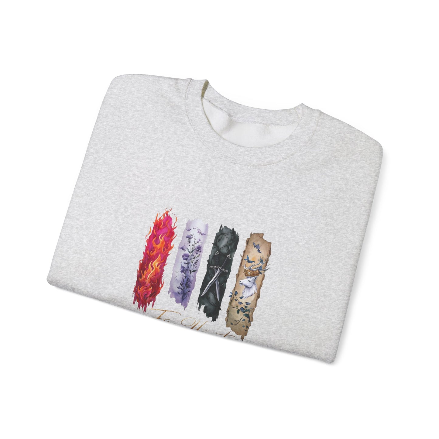 Fire Heart Sweatshirt, Heir of Fire, perfect for book lovers, especially fans of Sarah J. Maas and her character Aelin Ashryver Galathynius.