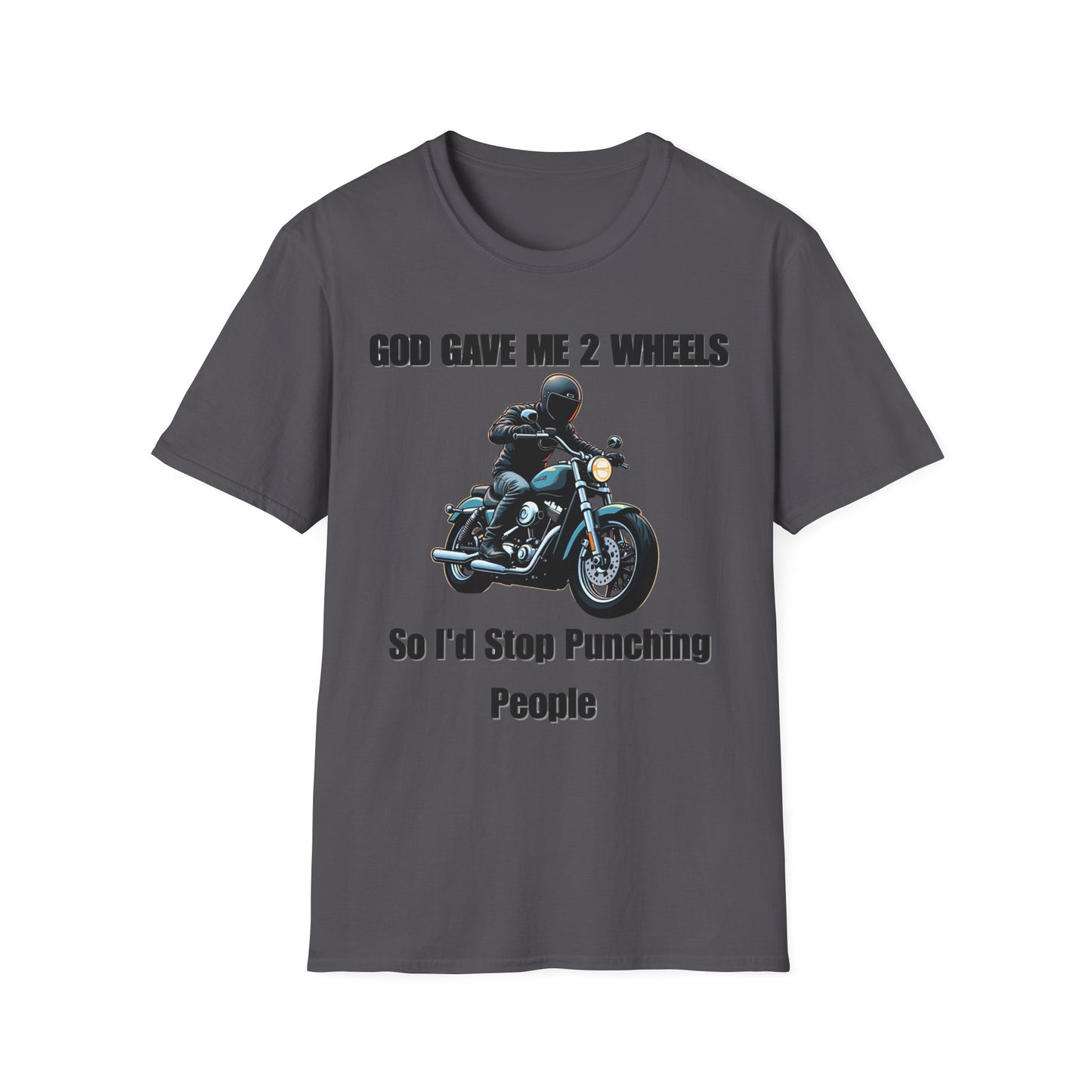 God Gave Me 2 Wheels, Funny Tee for Motorcycle Lovers, must-have for those who live life on two wheels.