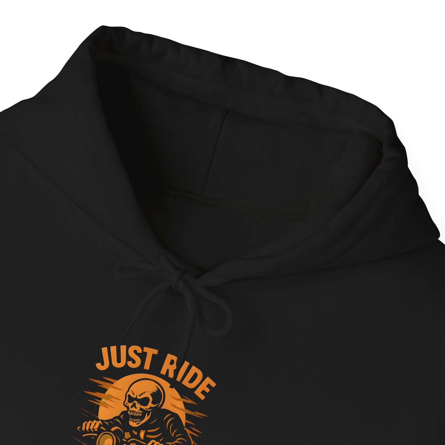 Just Ride Skull Motorcycle Hoodie, this motorbike hoodie isn't just about style; it captures the rebellious spirit of the open road.