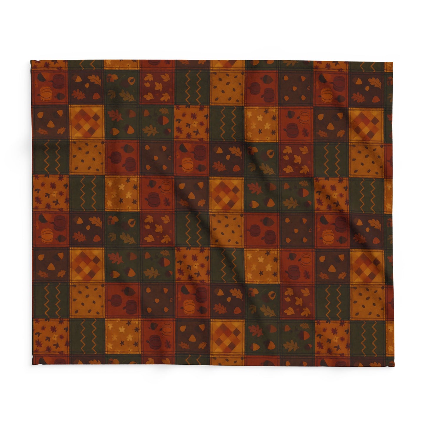 Cozy Autumnal Plaid Blanket, This thick blanket, with its rich blend of fall hues, adds a touch of sophistication to any autumnal home decor. Decor,