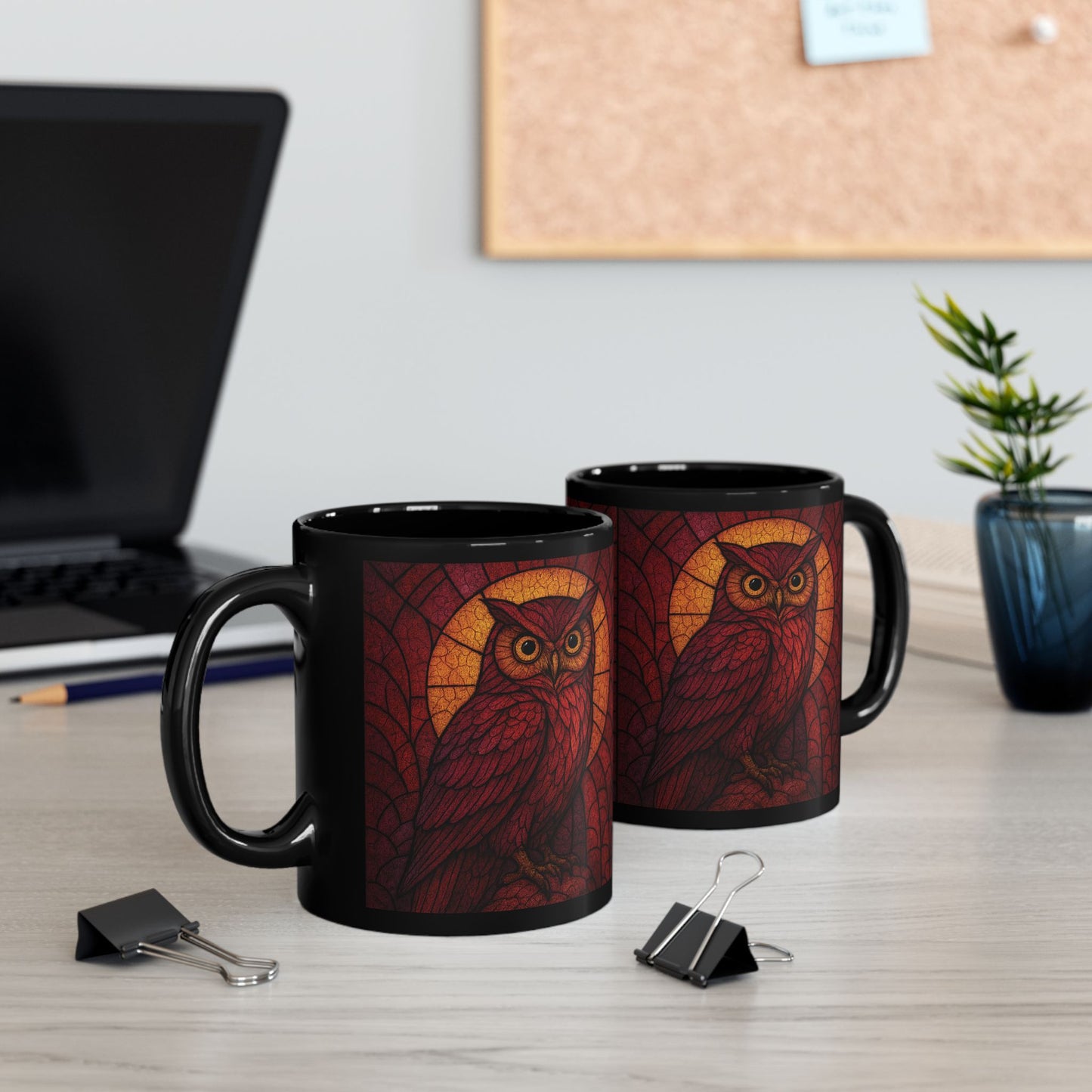 Owl Art Stained Glass Effect Owl Mug, Whether you're sipping your morning brew or adding a touch of whimsy to your collection, this owl mug is a charming tribute to nature's elegance.