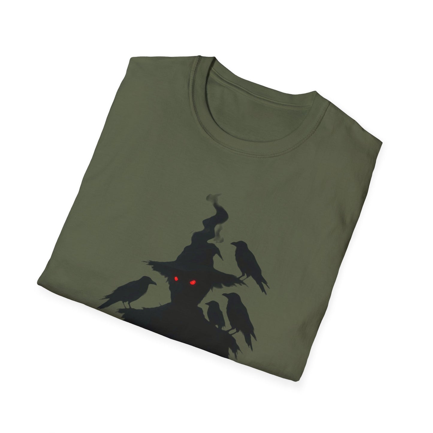 Scary Scarecrow Tee,This Halloween shirt captures the essence of the season with a mesmerizing scarecrow design, blending the line between spooky and stylish.