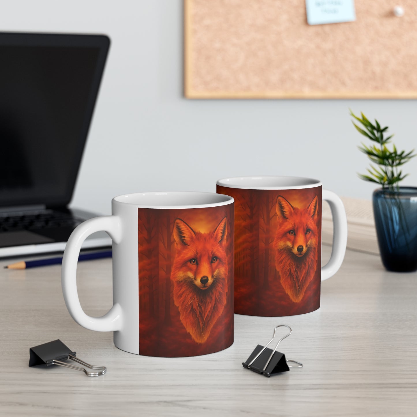 Autumn Foxy Coffee Mug, this fox mug captures the essence of an autumnal morning, where the crisp air meets the enchanting allure of your favorite foxy friend.