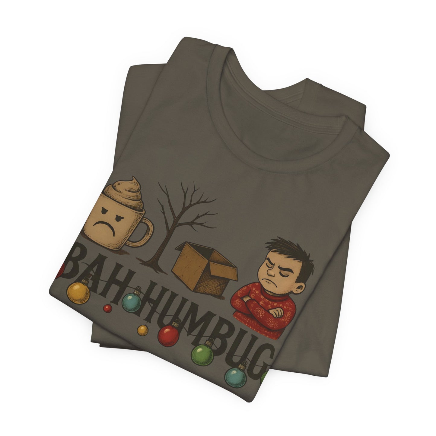 Bah Humbug T-Shirt, Secret Santa Gift, Whether it's a witty secret Santa exchange or a quirky staff gift, this Bah Humbug tee is a memorable addition to any collection.