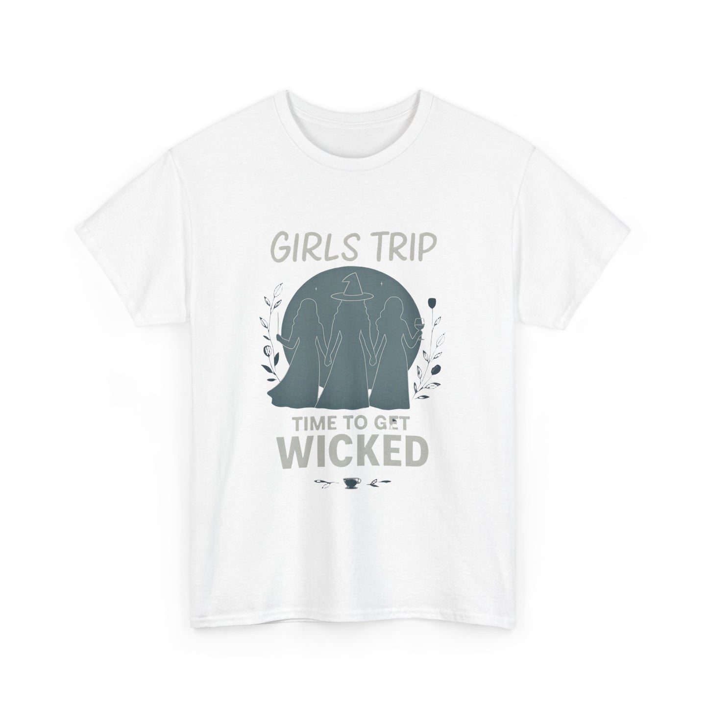 Girls Trip Witchy Vibes Tee, This bewitching tee is more than just a shirt; it's a celebration of the Salem witch era, seamlessly weaving together witchcraft chic and modern fashion.