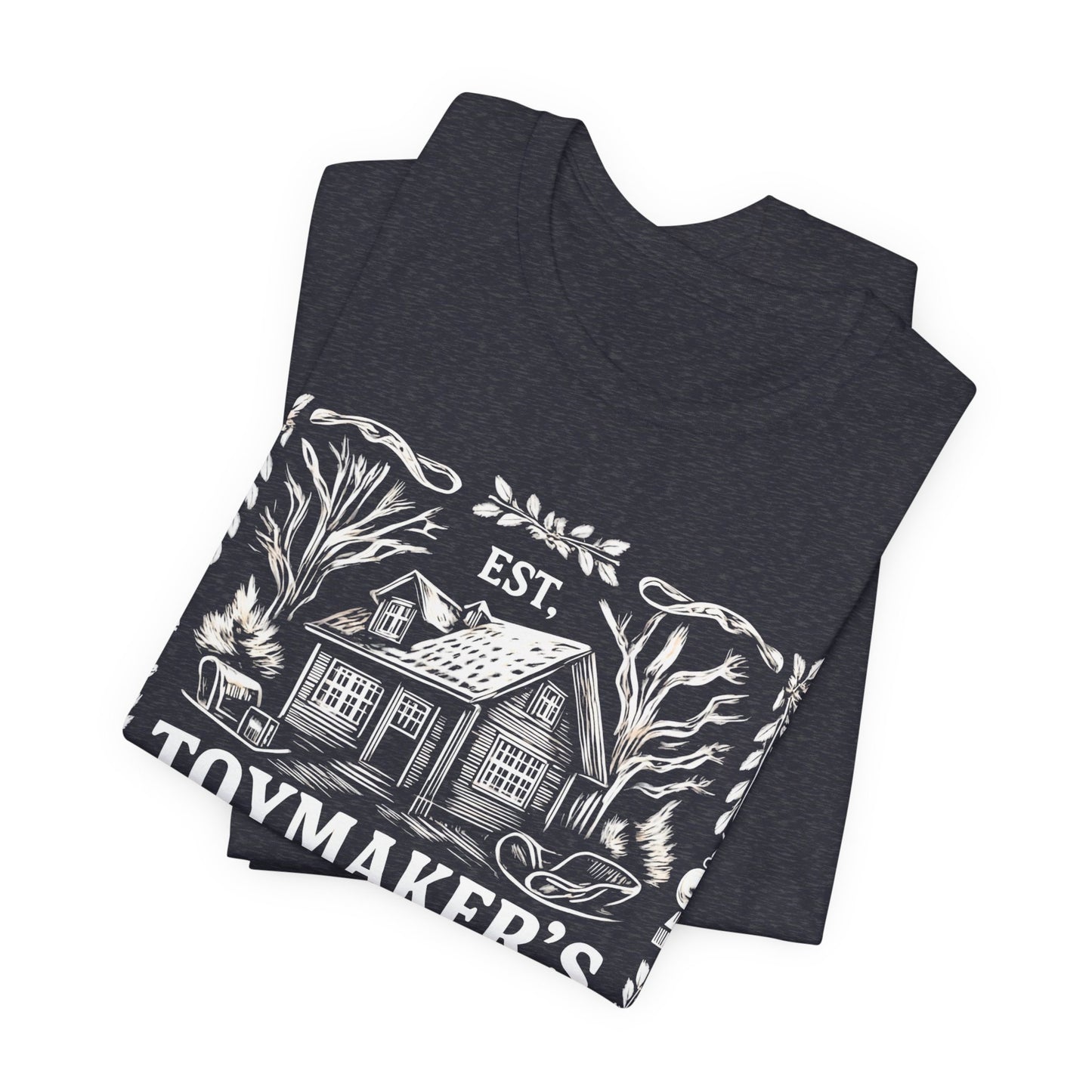 Nostalgic Christmas Tee, Vintage Toymaker Guild, a delightful nod to the nostalgic charm of Christmas past, a heart warming secret Santa idea.