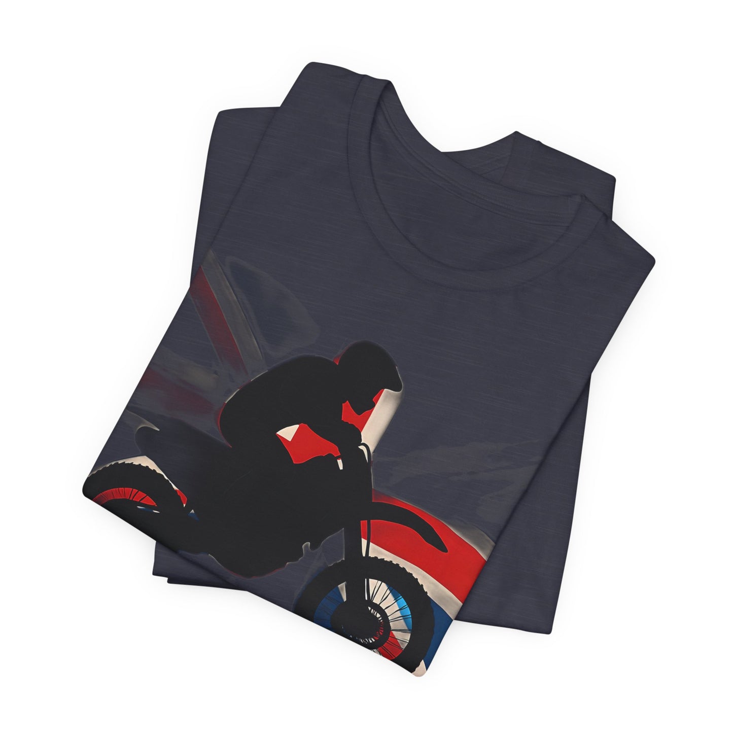 Union Jack T-shirt Motorcross, Whether you’re sporting it as a motocross shirt or a casual day out, this UK flag T-shirt is your ticket to riding in true British spirit.