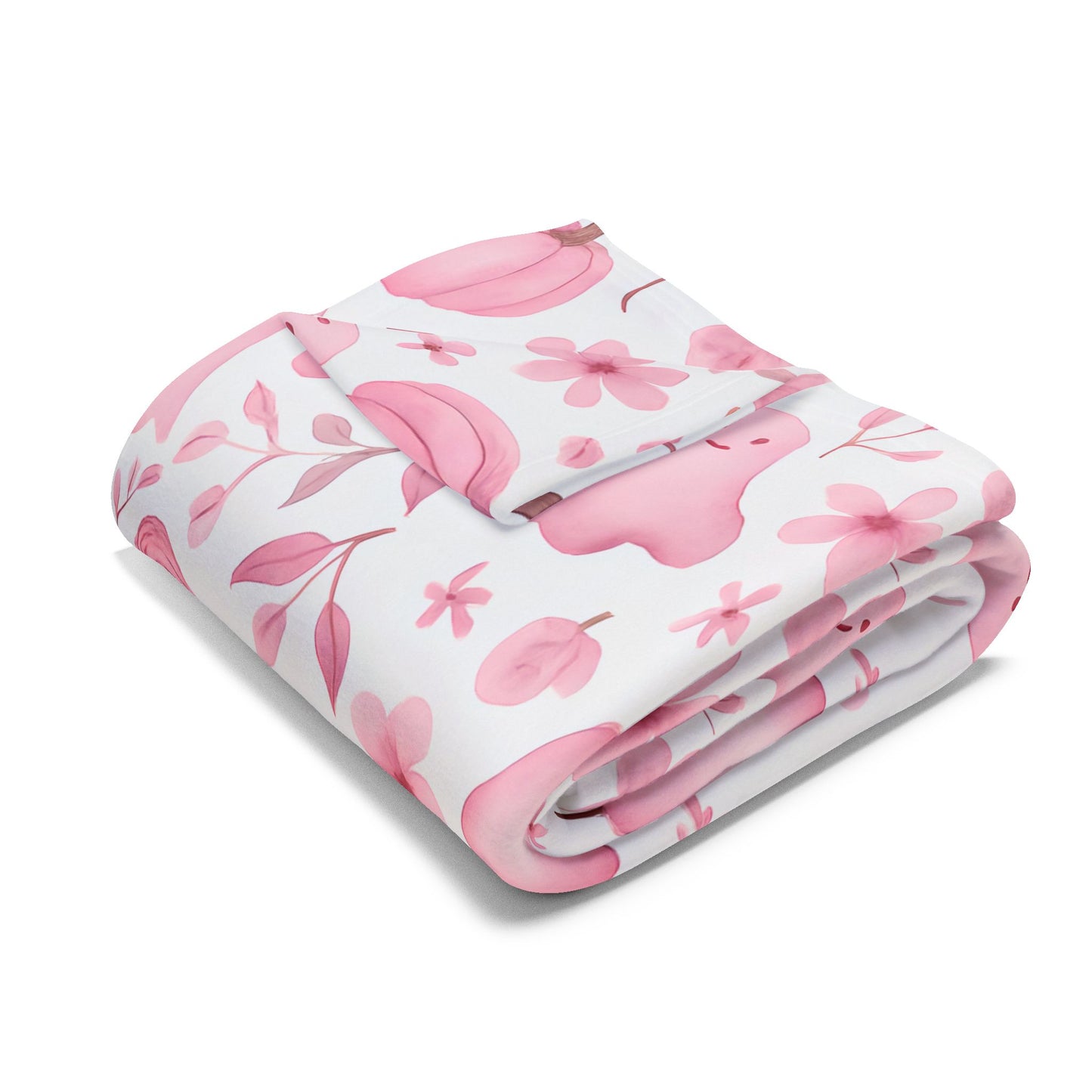 Pink Halloween Ghost Fleece Throw Blanket, this ghost blanket effortlessly transforms any space into a magical haven where autumn chills are met with warmth.