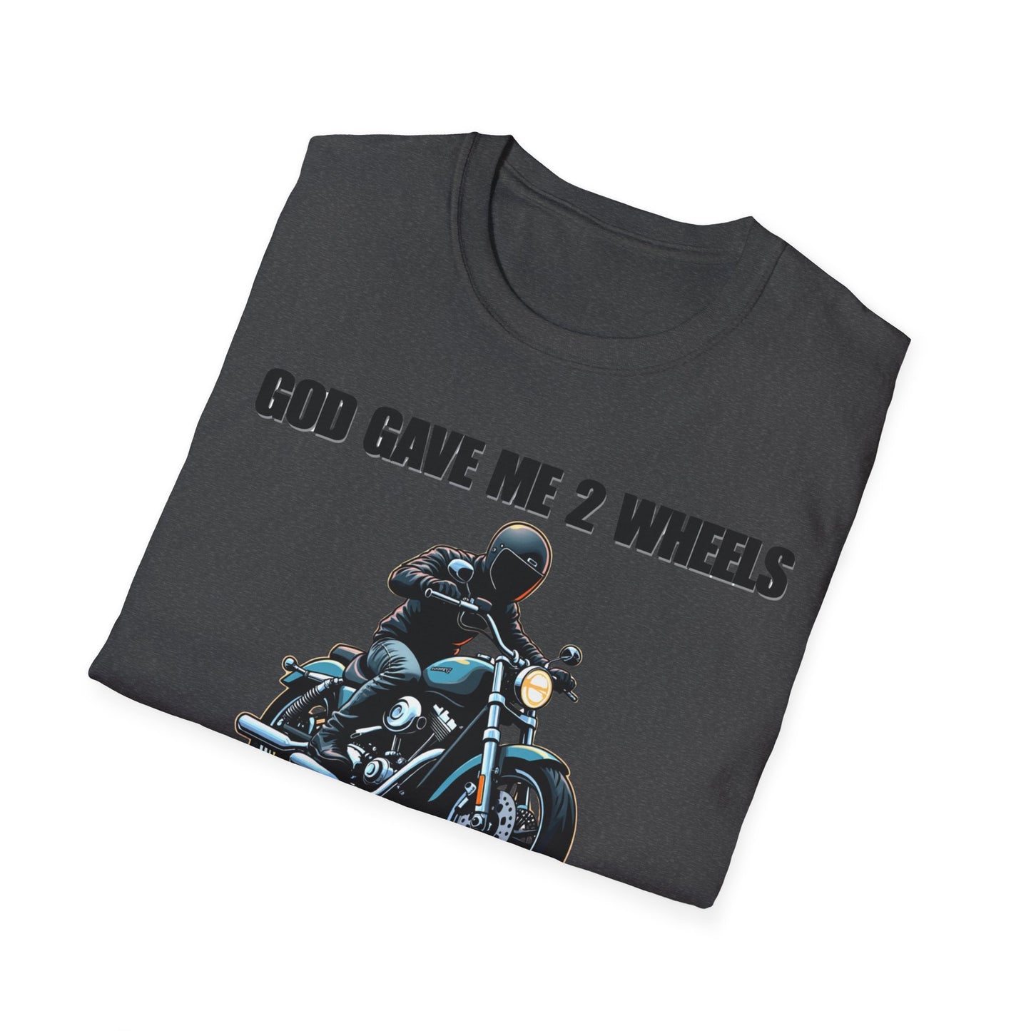 God Gave Me 2 Wheels, Funny Tee for Motorcycle Lovers, must-have for those who live life on two wheels.