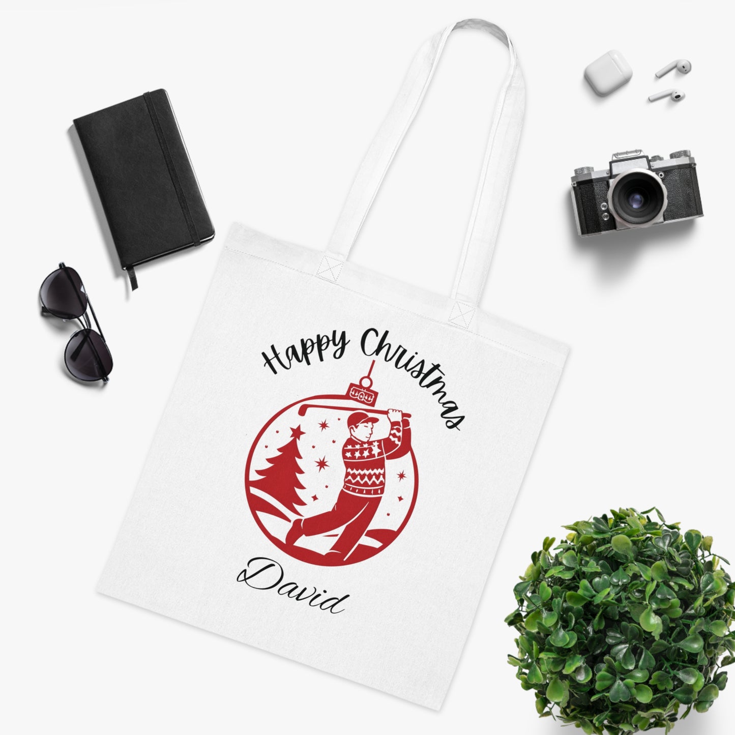 Personalised Christmas Golfer Tote Bag, that's perfect for any golf enthusiast or a thoughtful secret santa idea.