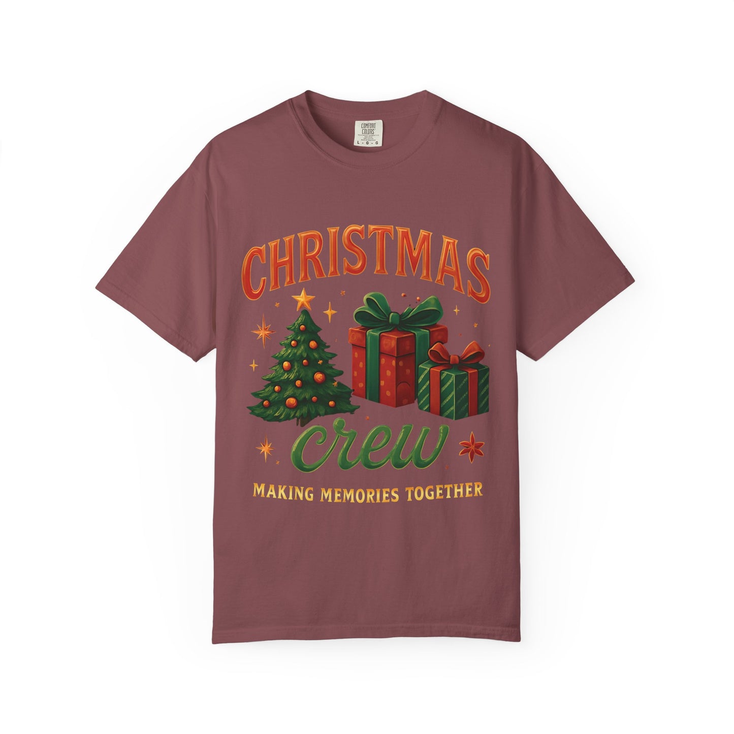 Comfort Colors Christmas Crew T-shirt, Step into the magic of Christmas 2025 with the Comfort Colours Christmas Crew Tee.