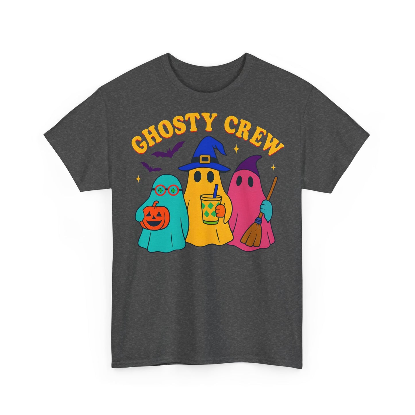 Ghostly Crew Tee, This tee is ideal for individuals who love to share in the holiday spirit, making it a wonderful gift for friends, family, or even yourself.