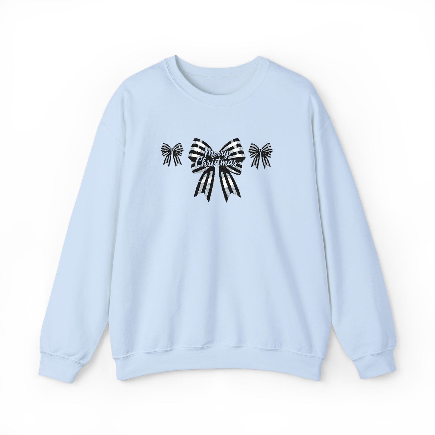 Festive Merry Christmas Bow Embroidered Jumper,the perfect xmas gift for mum, this festive sweater is sure to bring warmth and delight.