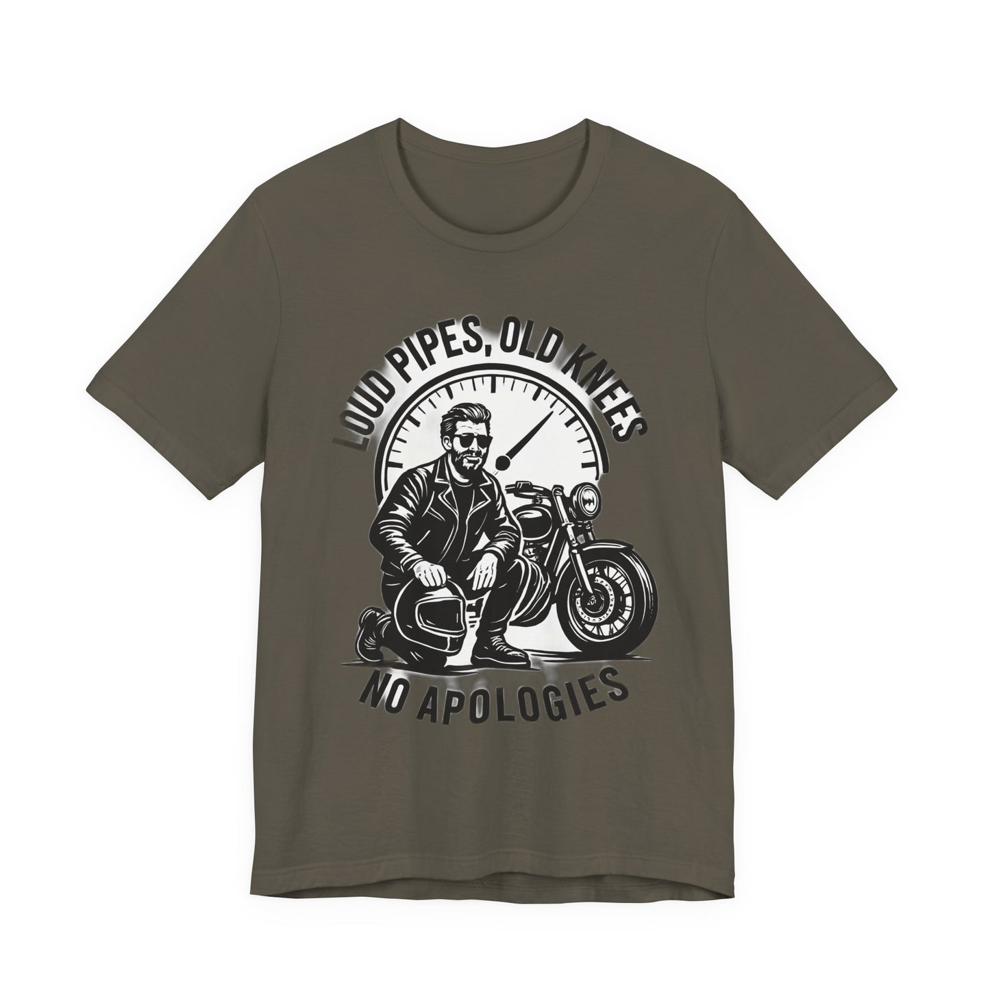 Loud Pipes No Apologies Biker Tee