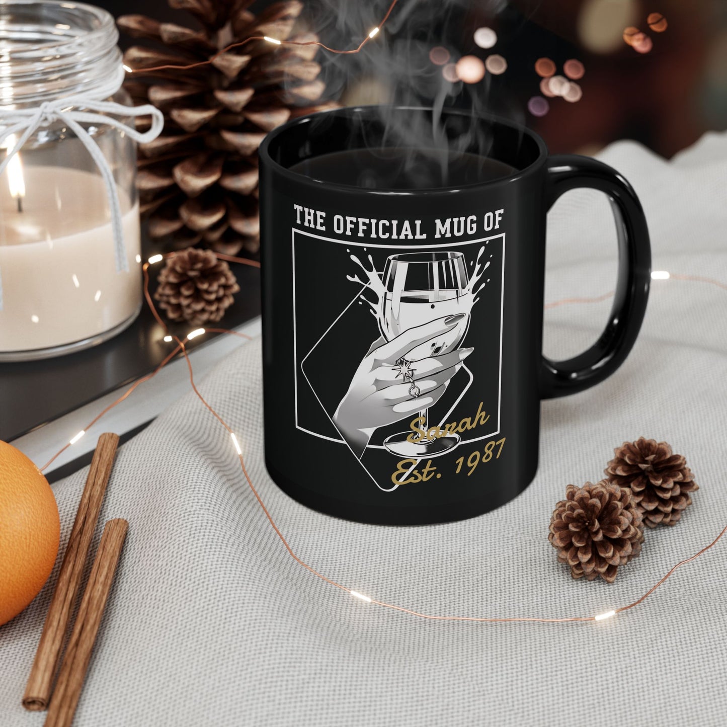 Funny Midlife Crisis Mug | Coffee or Wine Cup with Personalised Name | Birthday Gift for Women 40s 50s | Wine Lover Gift
