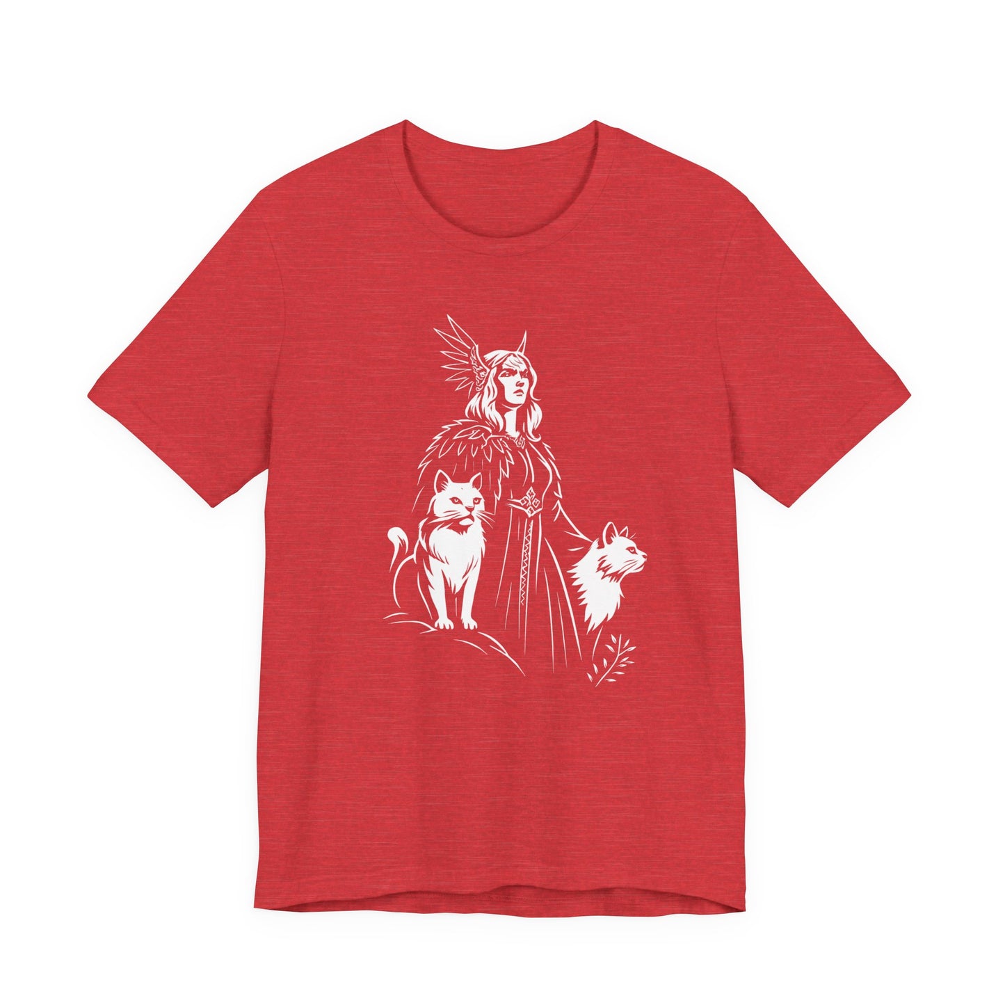 Freyja Viking Goddess T-Shirt, This captivating viking tee encapsulates the essence of Freya—the viking goddess renowned for her formidable power and grace.