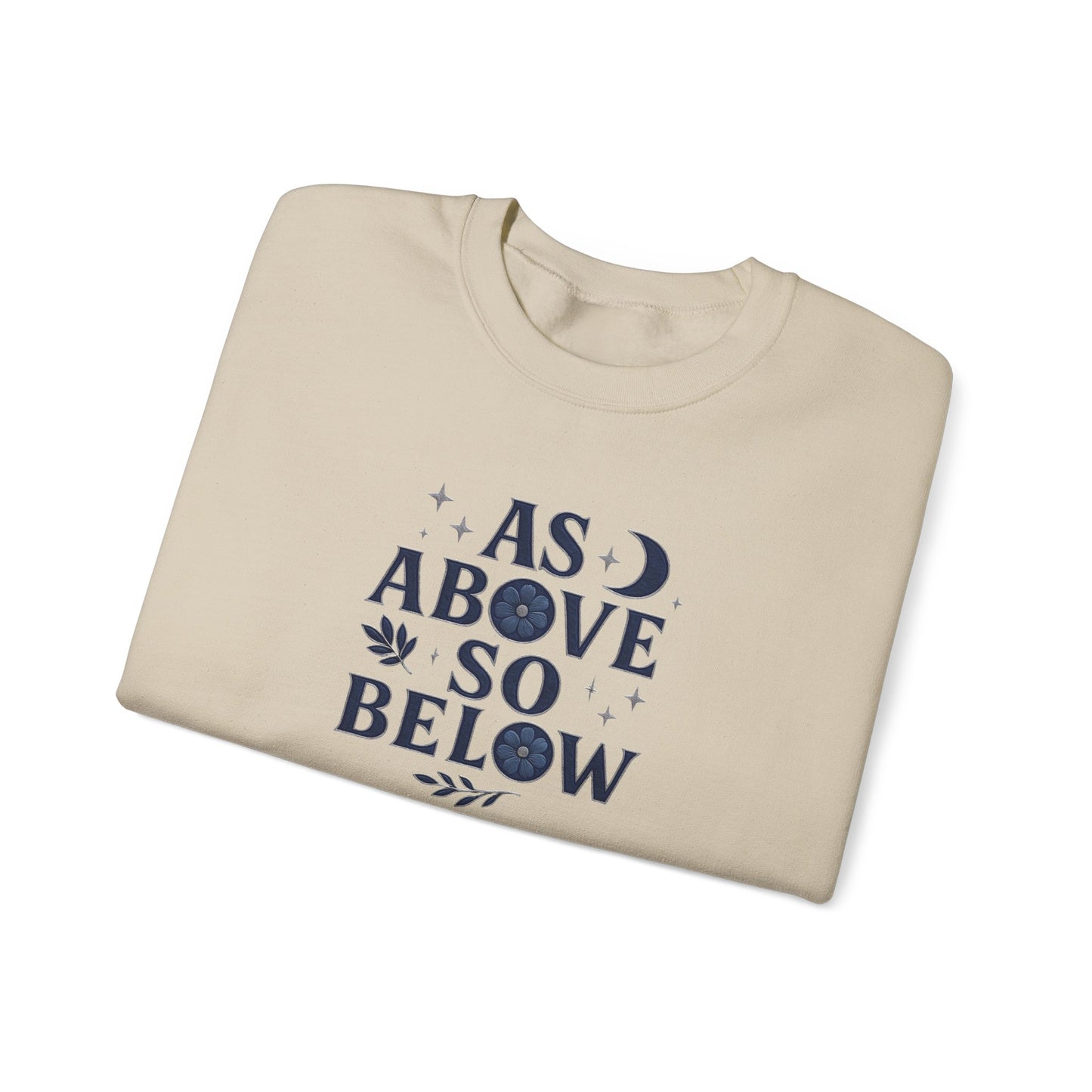 As Above So Below Sweatshirt, This witchy sweatshirt weaves the essence of paganism into every thread, making it the perfect piece of pagan clothing for those who cherish witchy things.