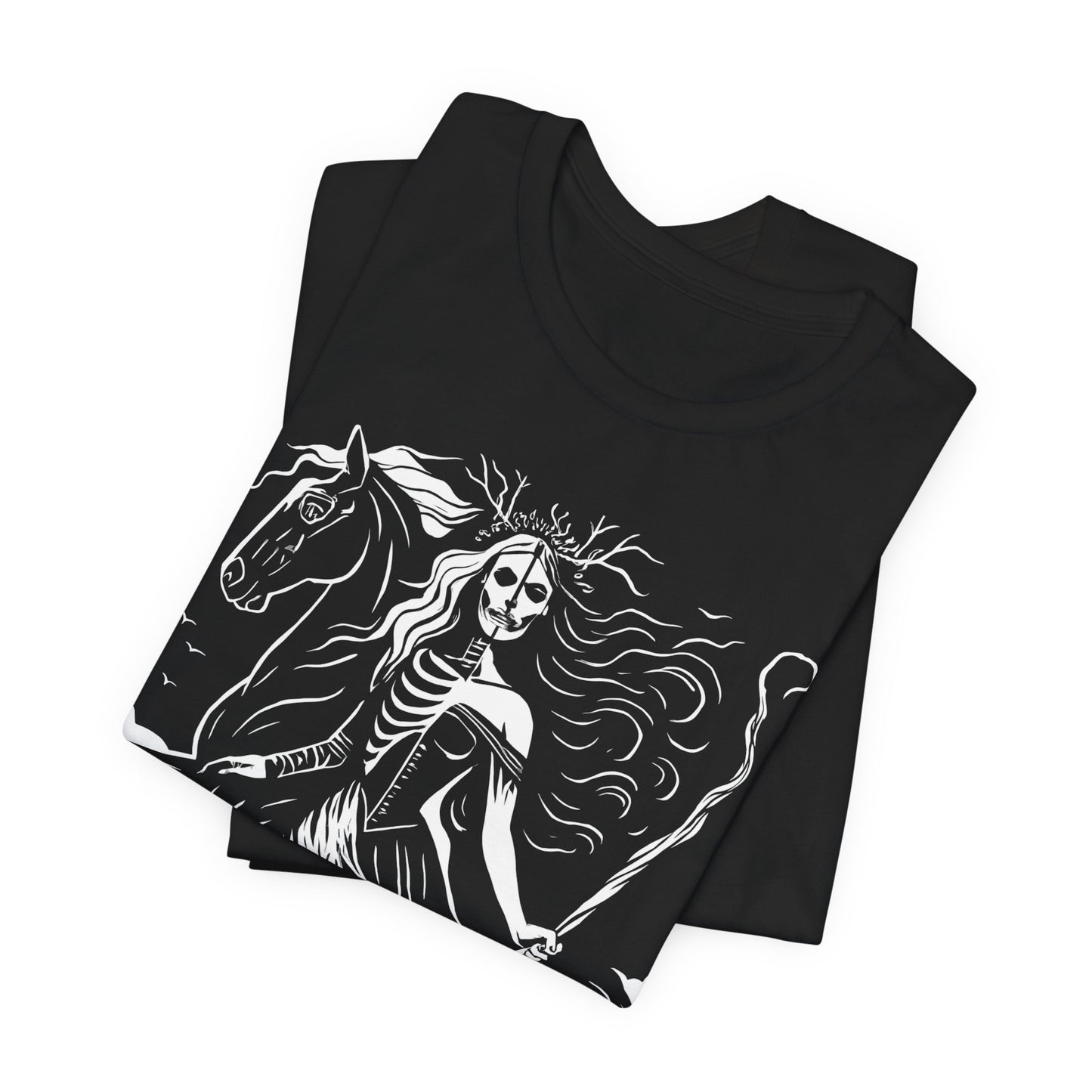 Pagan Goddess Hel Viking T-shirt, This piece of Viking apparel is more than just a shirt; it's a tribute to the enigmatic goddess of death.