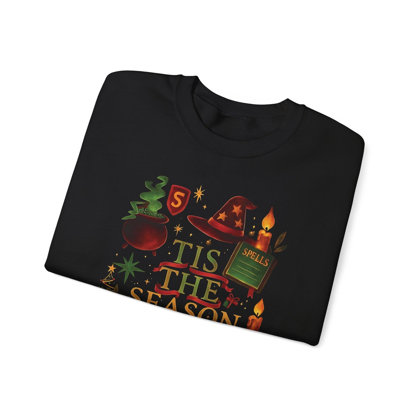 Festive Tis the Season to Be a Wizard Potter Fan Sweater, This enchanting harry potter sweater is a dream come true for any potter head.