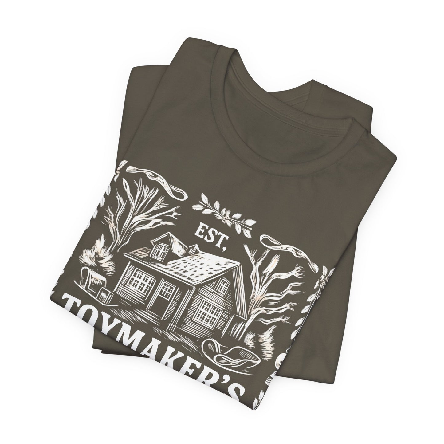 Nostalgic Christmas Tee, Vintage Toymaker Guild, a delightful nod to the nostalgic charm of Christmas past, a heart warming secret Santa idea.