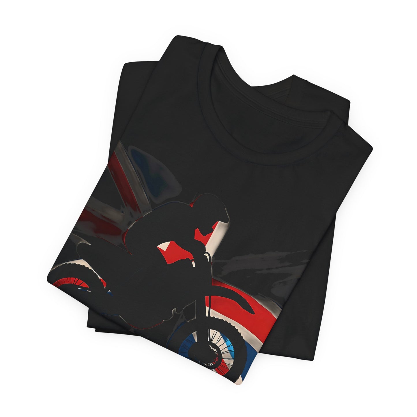 Union Jack T-shirt Motorcross, Whether you’re sporting it as a motocross shirt or a casual day out, this UK flag T-shirt is your ticket to riding in true British spirit.