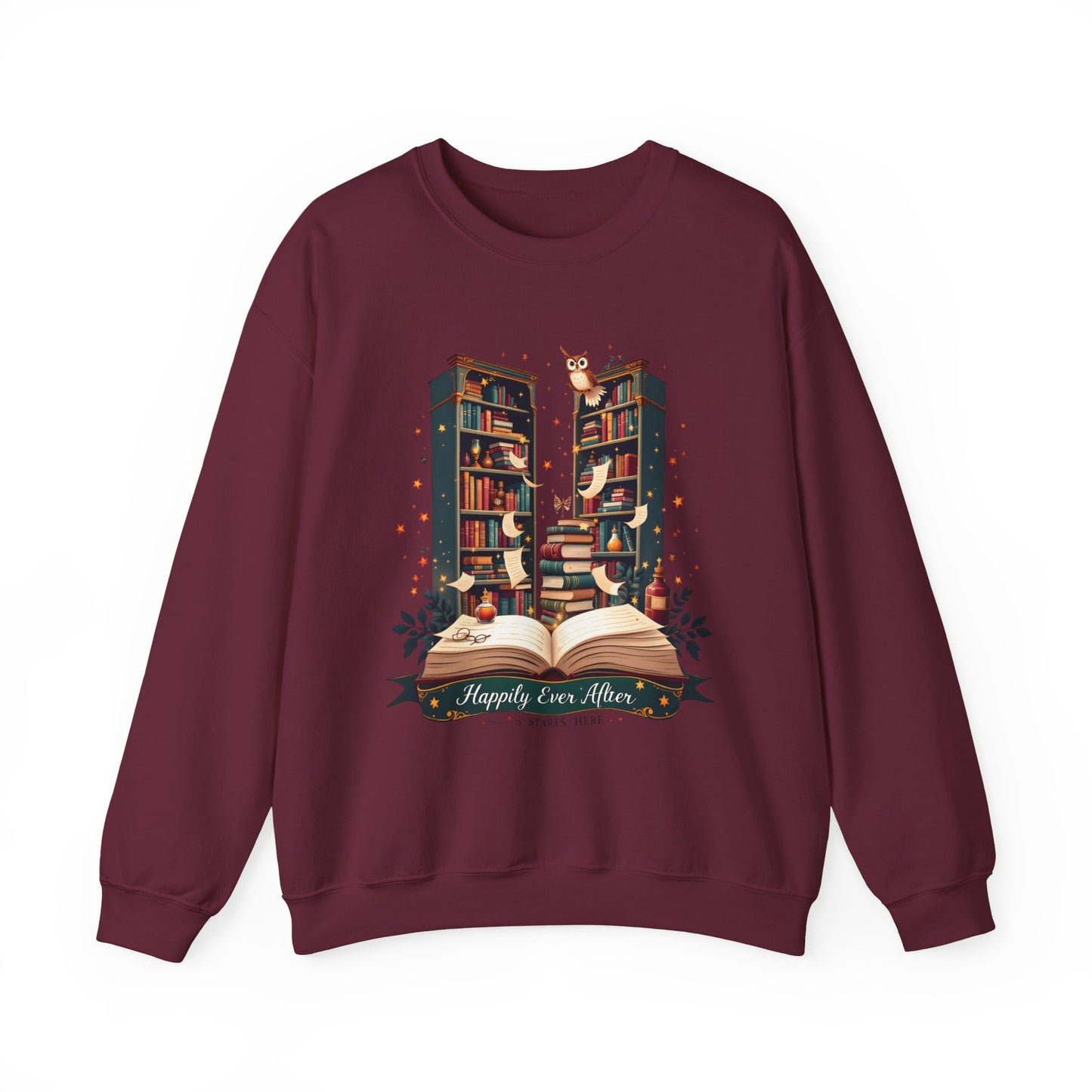 Cozy Book Lover Sweatshirt - Perfect Gift for Readers, Library Lovers, owl Lovers, Christmas, Literary Gifts