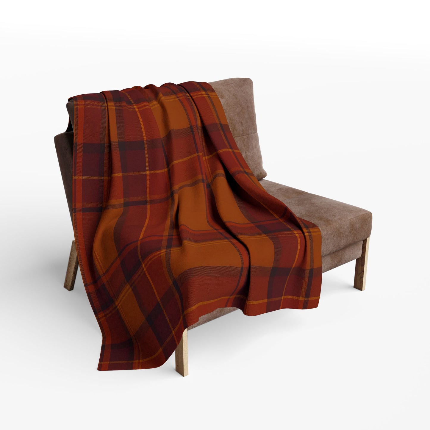 Cozy Autumn Plaid Pattern Blanket, This soft throw, with its classic plaid pattern, transforms any space into a serene autumn retreat.