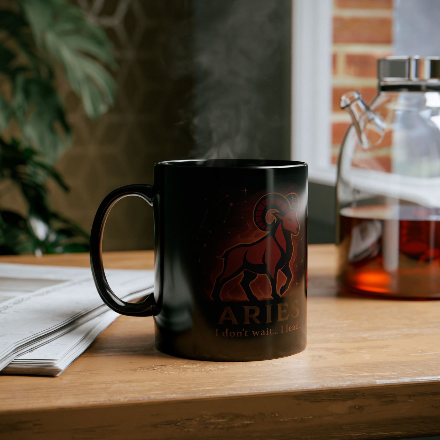 Aries Astrology Mug, Designed as the perfect Aries birthday gift, this zodiac mug combines bold design with practicality