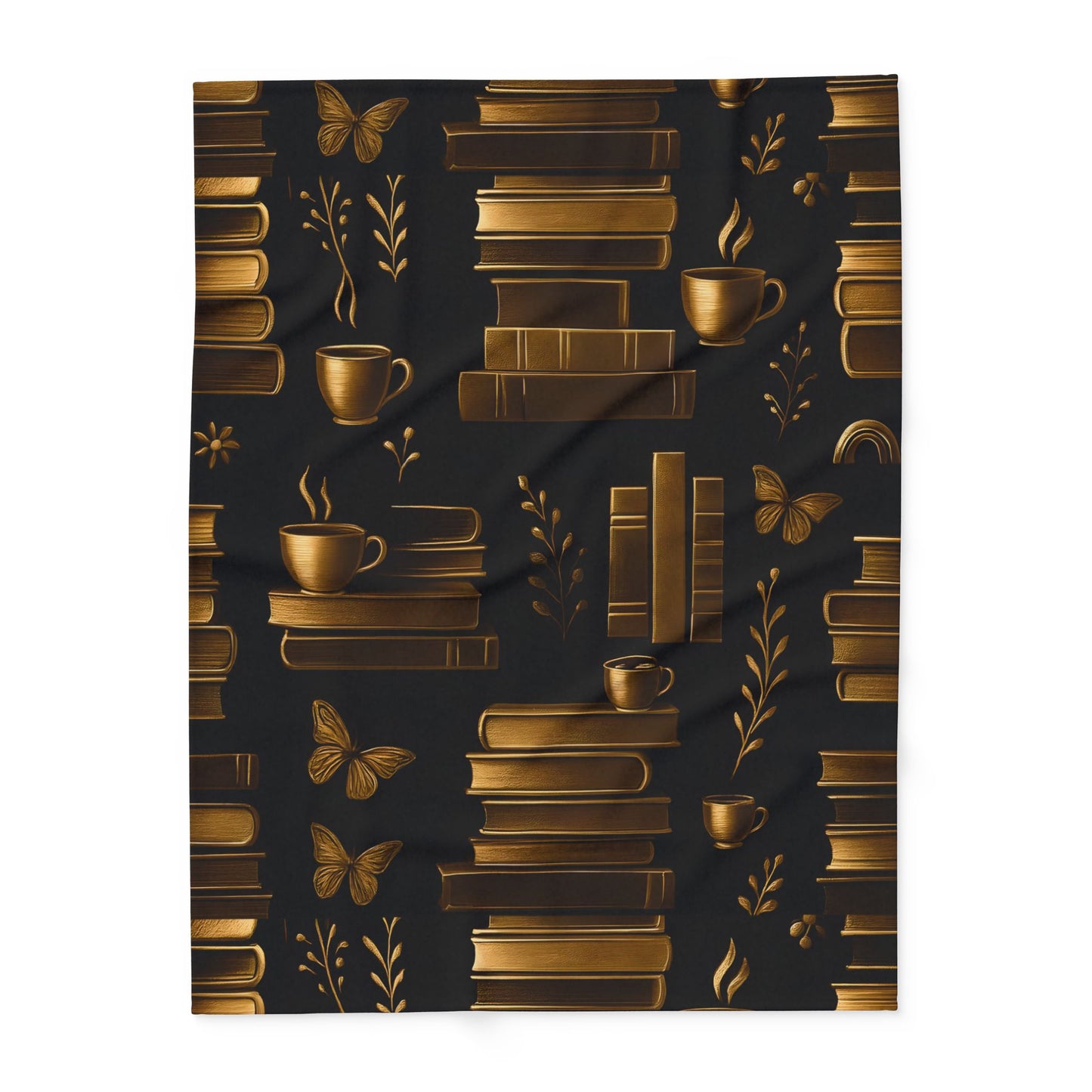 Cozy Bookshelf Fleece Blanket Perfect for Book Lovers, The soft texture invites you to snuggle up on chilly evenings, making it an ideal companion for reading or watching your favorite movies.