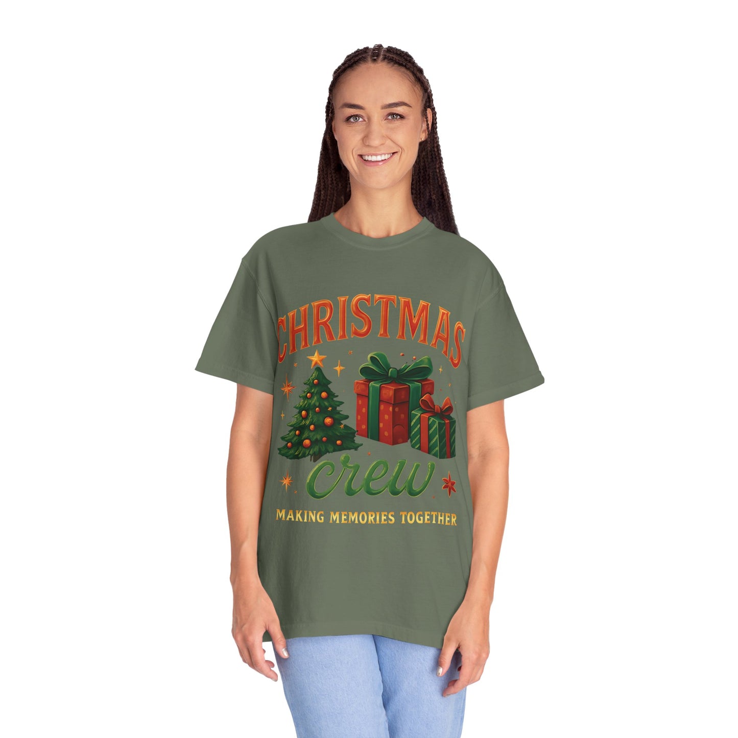 Comfort Colors Christmas Crew T-shirt, Step into the magic of Christmas 2025 with the Comfort Colours Christmas Crew Tee.