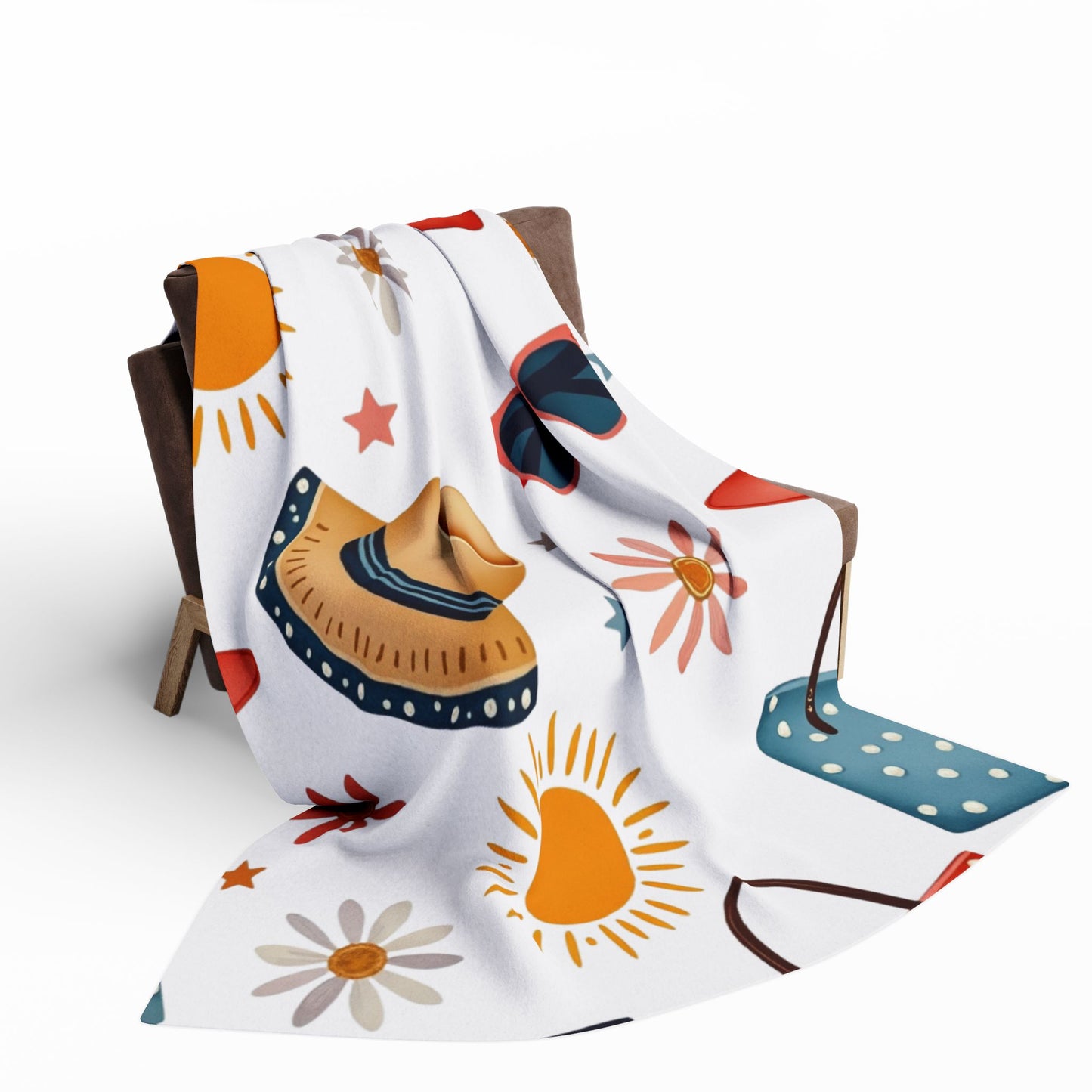 Summer Vibe Fleece Blanket | Perfect for cozying up on chilly nights, this blanket brings a vibrant touch to your living space.