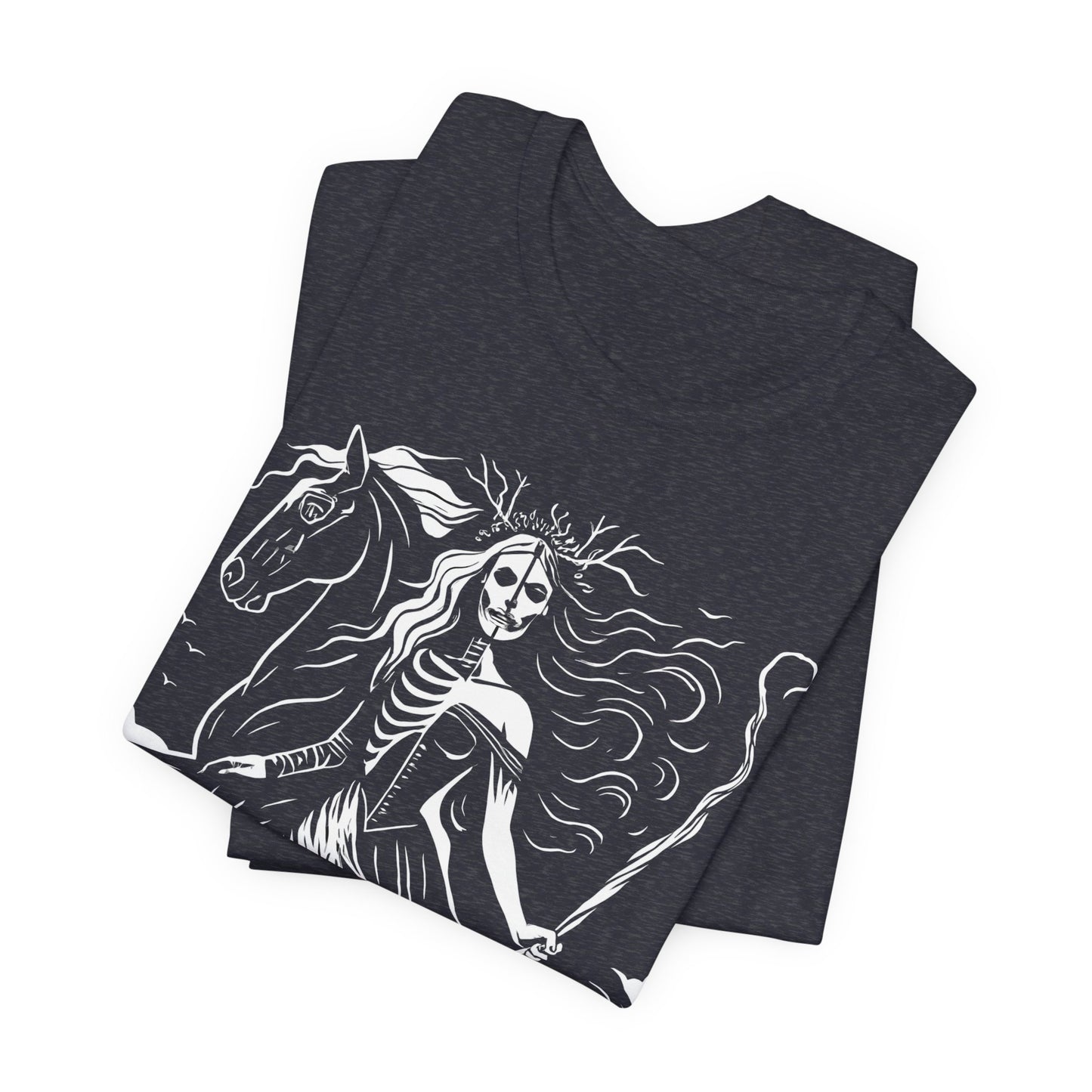 Pagan Goddess Hel Viking T-shirt, This piece of Viking apparel is more than just a shirt; it's a tribute to the enigmatic goddess of death.