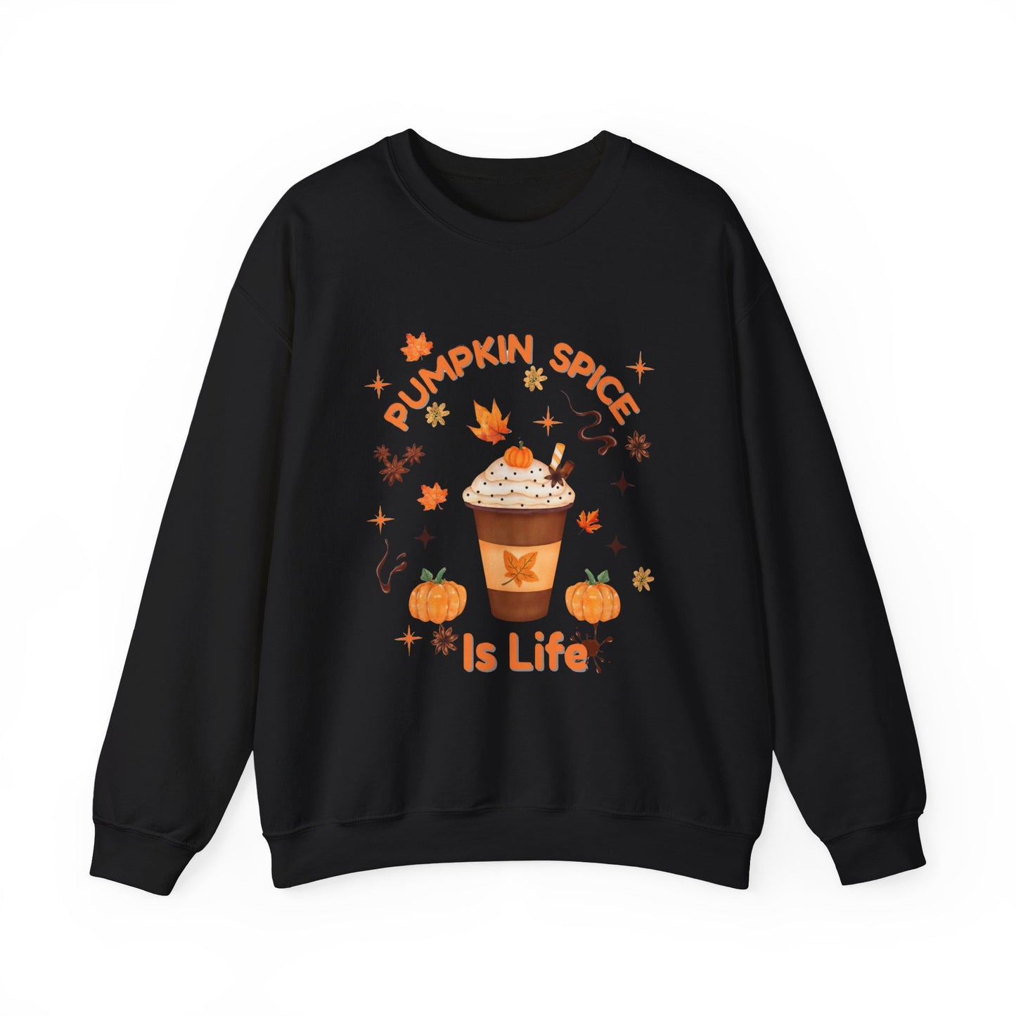 Pumpkin Spice is Life Sweatshirt, This autumn jumper is designed to wrap you in the warmth and comfort that the pumpkin spice season brings.