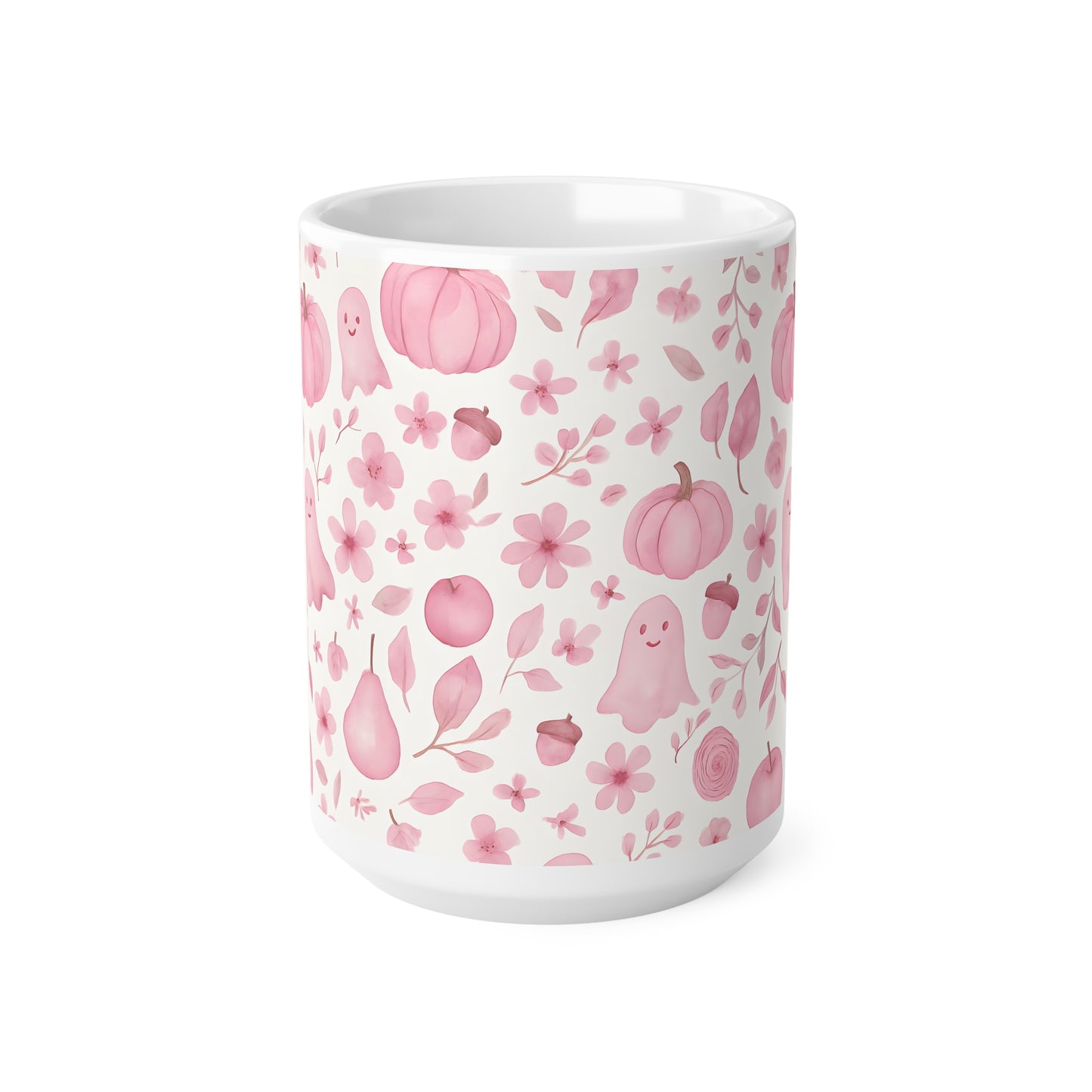 Pink Ghosty Pumpkin Mug, this cute ghost mug is your perfect companion for cozy autumn mornings.