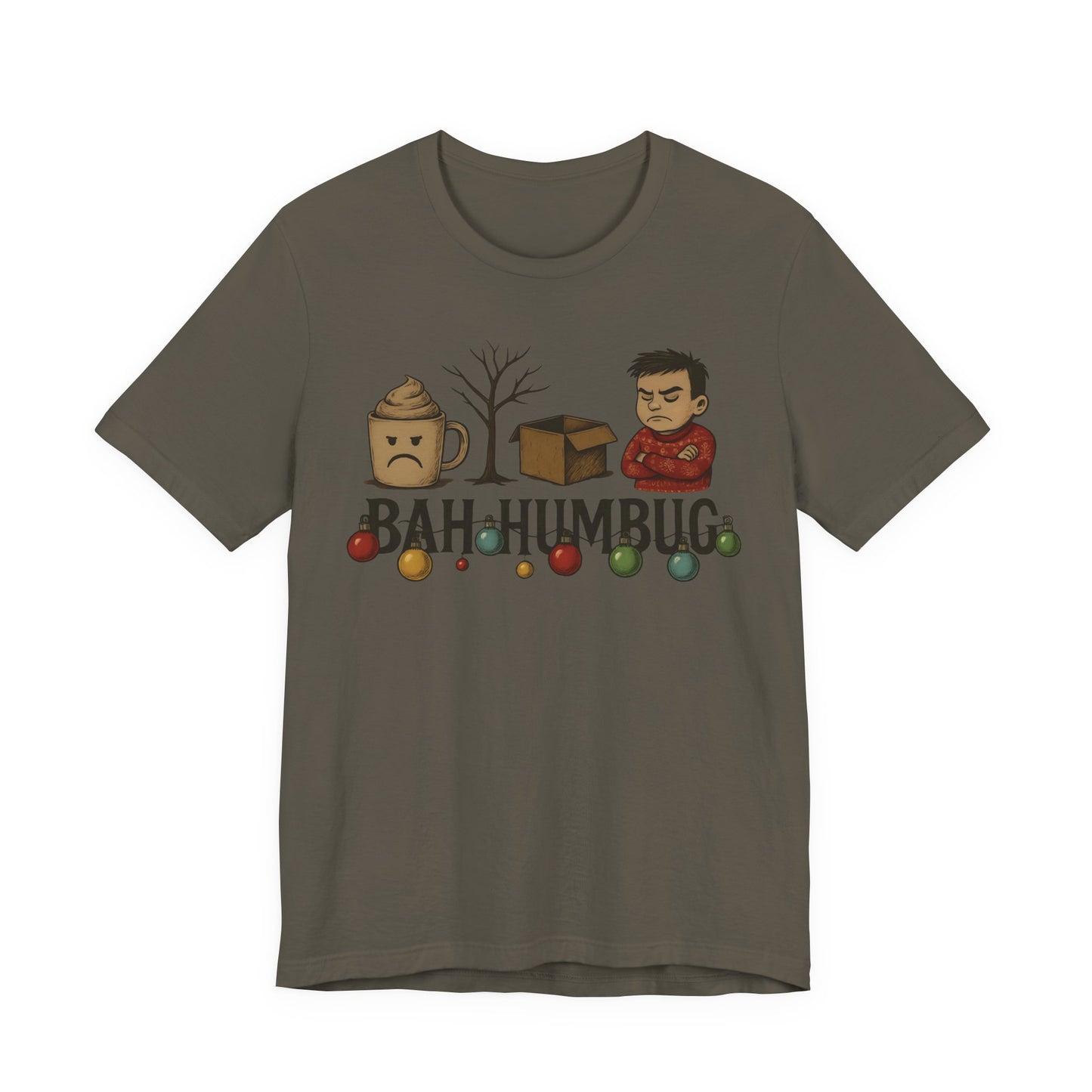 Bah Humbug T-Shirt, Secret Santa Gift, Whether it's a witty secret Santa exchange or a quirky staff gift, this Bah Humbug tee is a memorable addition to any collection.