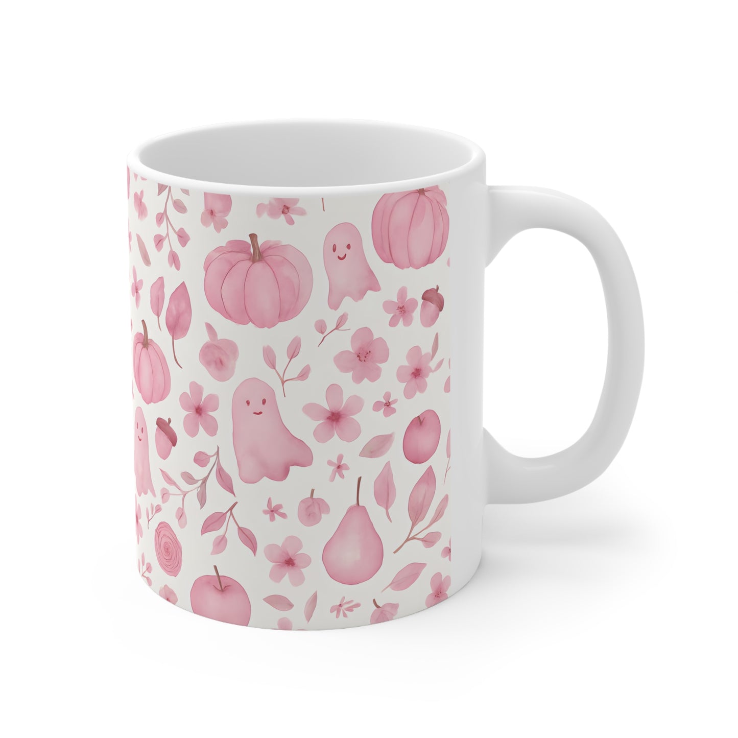 Pink Ghosty Pumpkin Mug, this cute ghost mug is your perfect companion for cozy autumn mornings.