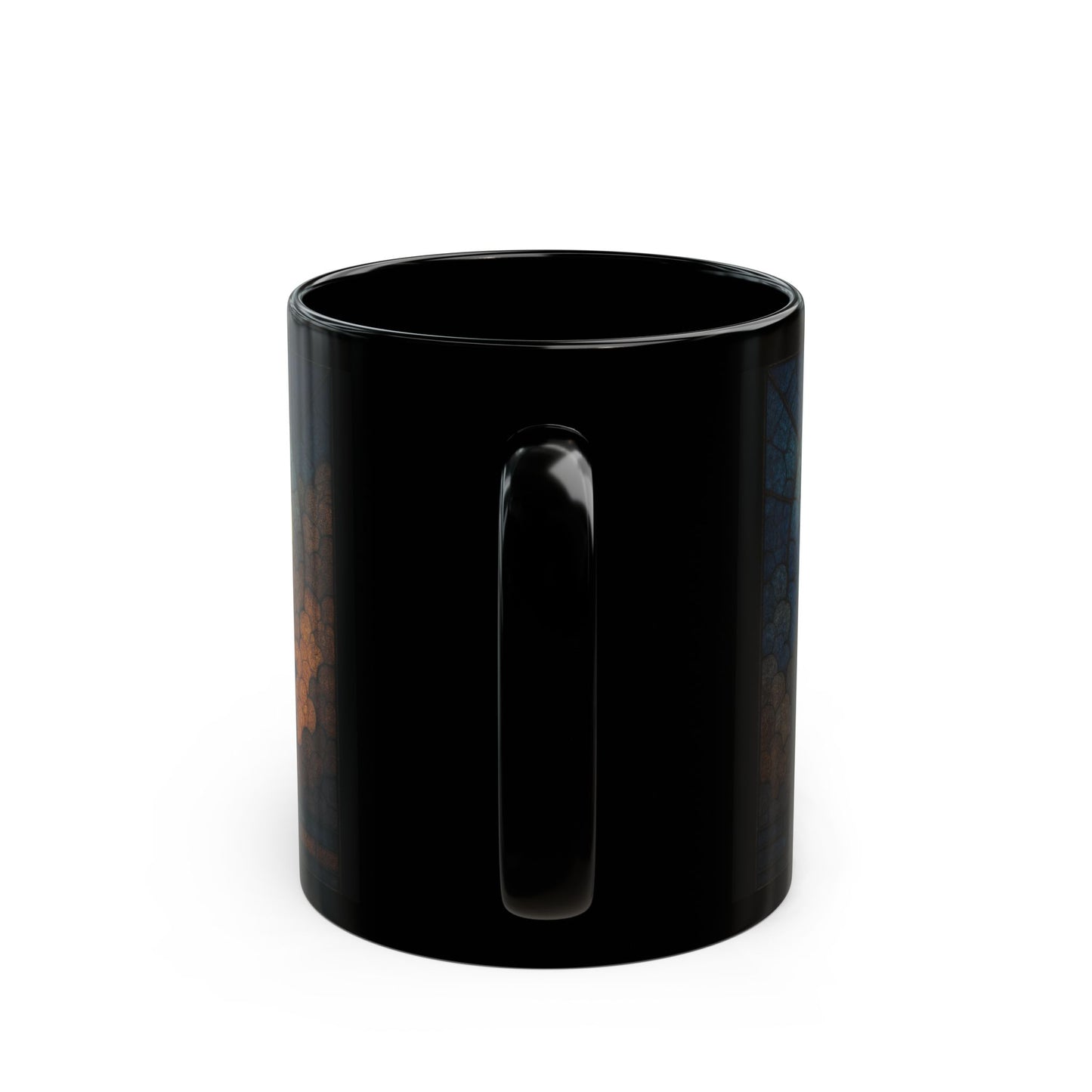 Moon Cat Stained Glass Effect Mug, Embrace the mysterious elegance with every sip, and let this cat stained glass masterpiece become your new favorite moon mug. witchy gift