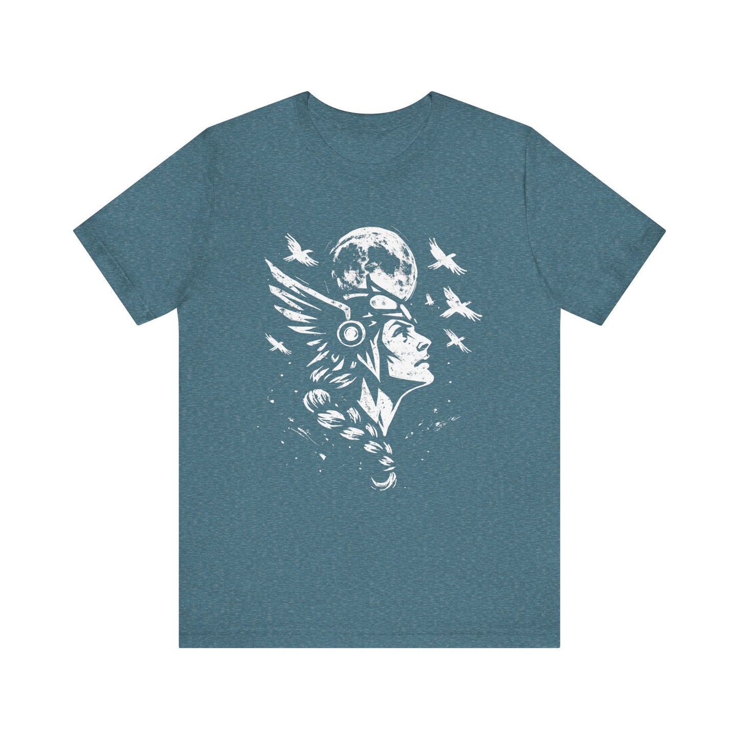Valkyrie Norse Pagan T-Shirt, is a tribute to the powerful legends of old. Embrace the spirit of the Valkyrie with this striking design that merges the mystique of norse mythology with the rugged appeal of viking apparel.