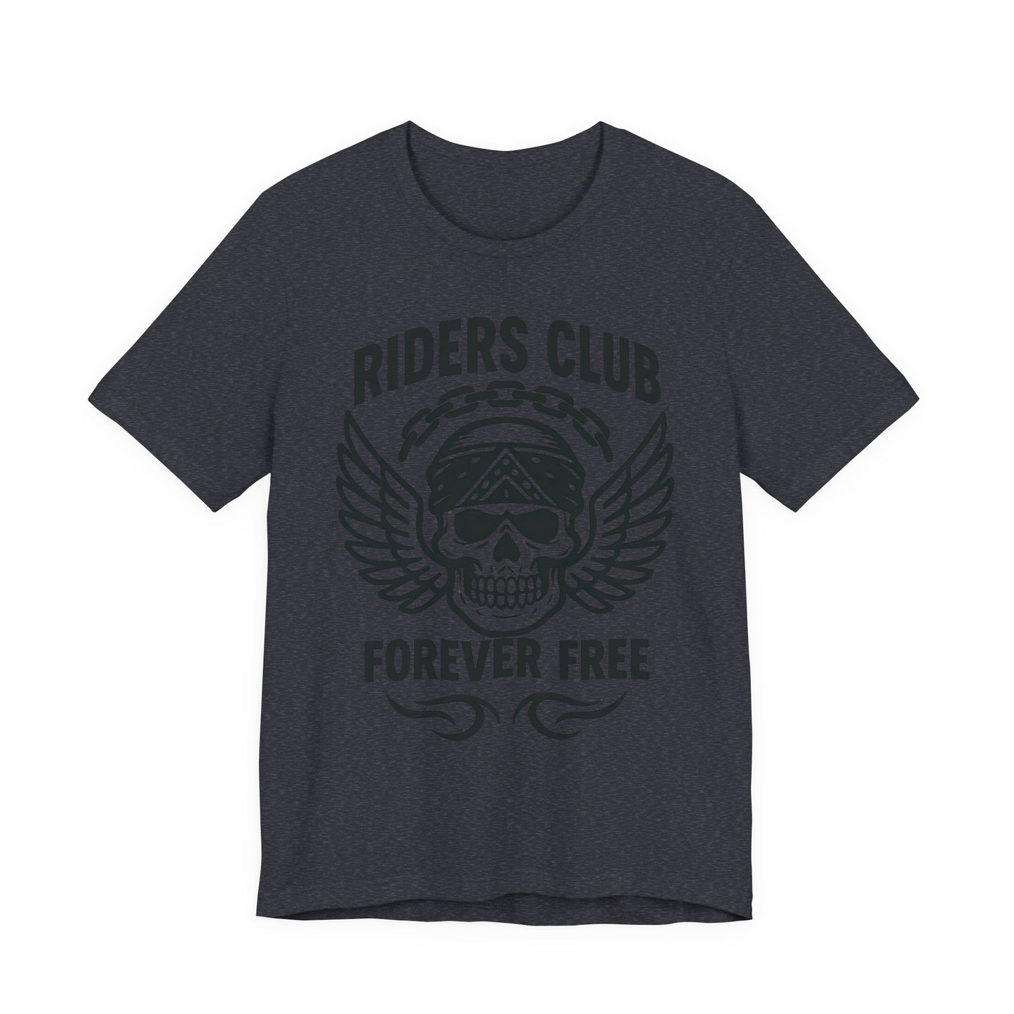 Forever Free Skull Biker Shirt, a declaration of independence for every motorcycle rider. Boasting a striking skull graphic, this motorcycle shirt embodies the fierce spirit of the open road.