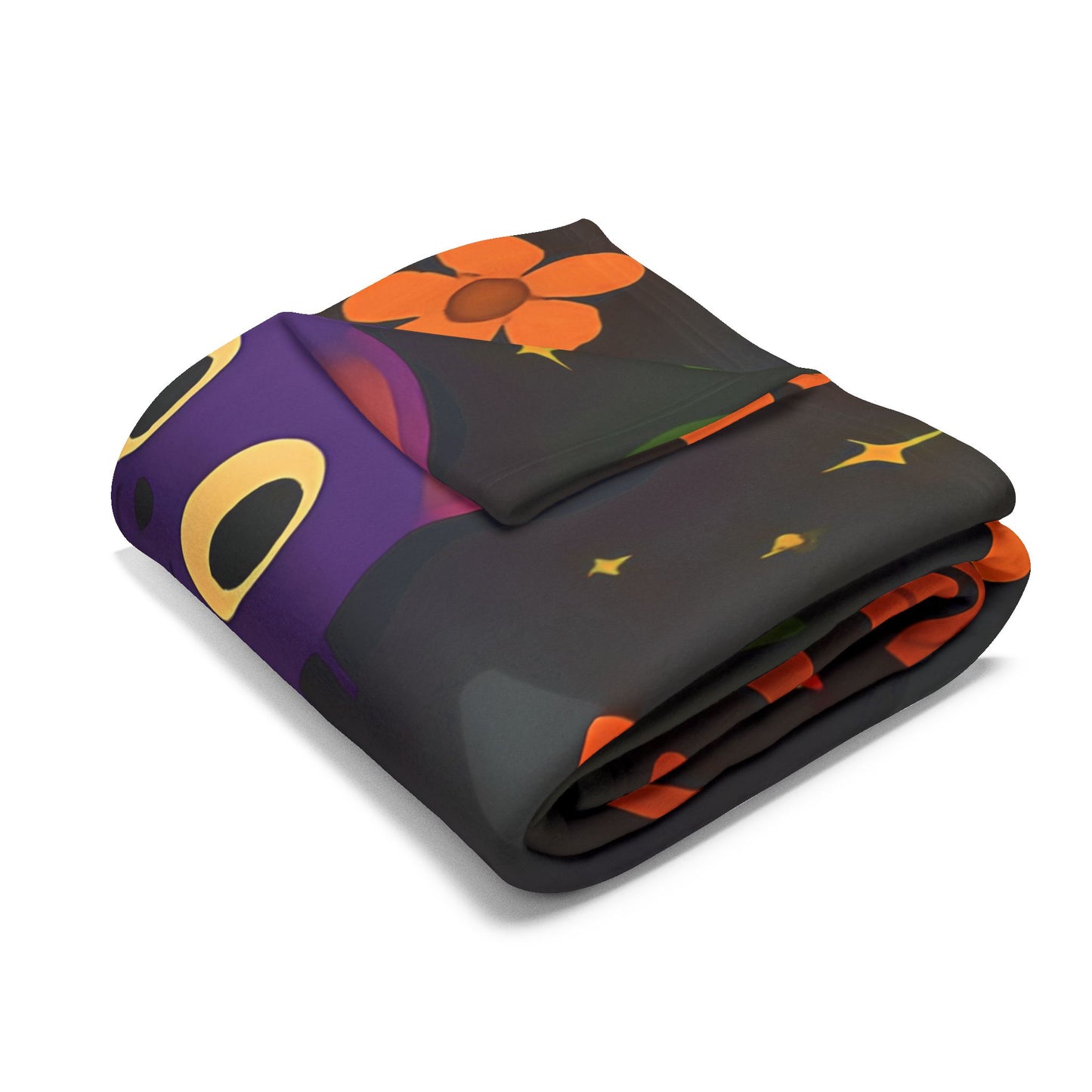 Halloween Blanket, The witchy blanket brings a touch of whimsy and warmth to any space, making it ideal as a spooky blanket or for witchy room decor.