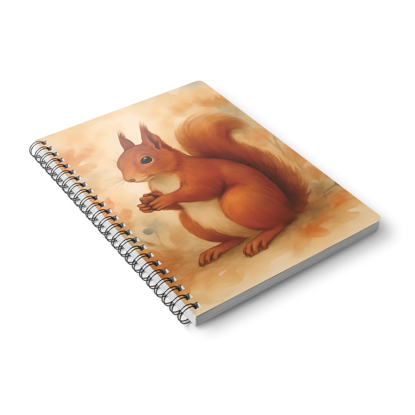 Squirrel Art Nature Notebook, this cute spiral notebook is perfect for squirrel lovers and dreamers alike.