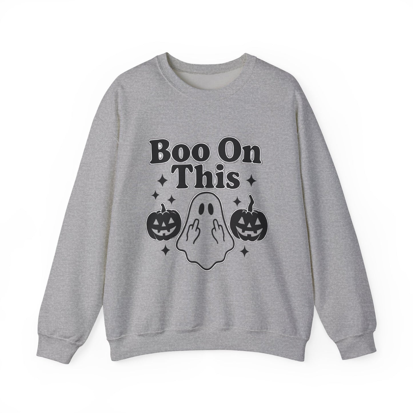 Boo on This Ghosty Sweatshirt, Step into the spirit of the season with our 'Boo on this, Ghosty Sweatshirt', a whimsical blend of warmth and ghost humor.