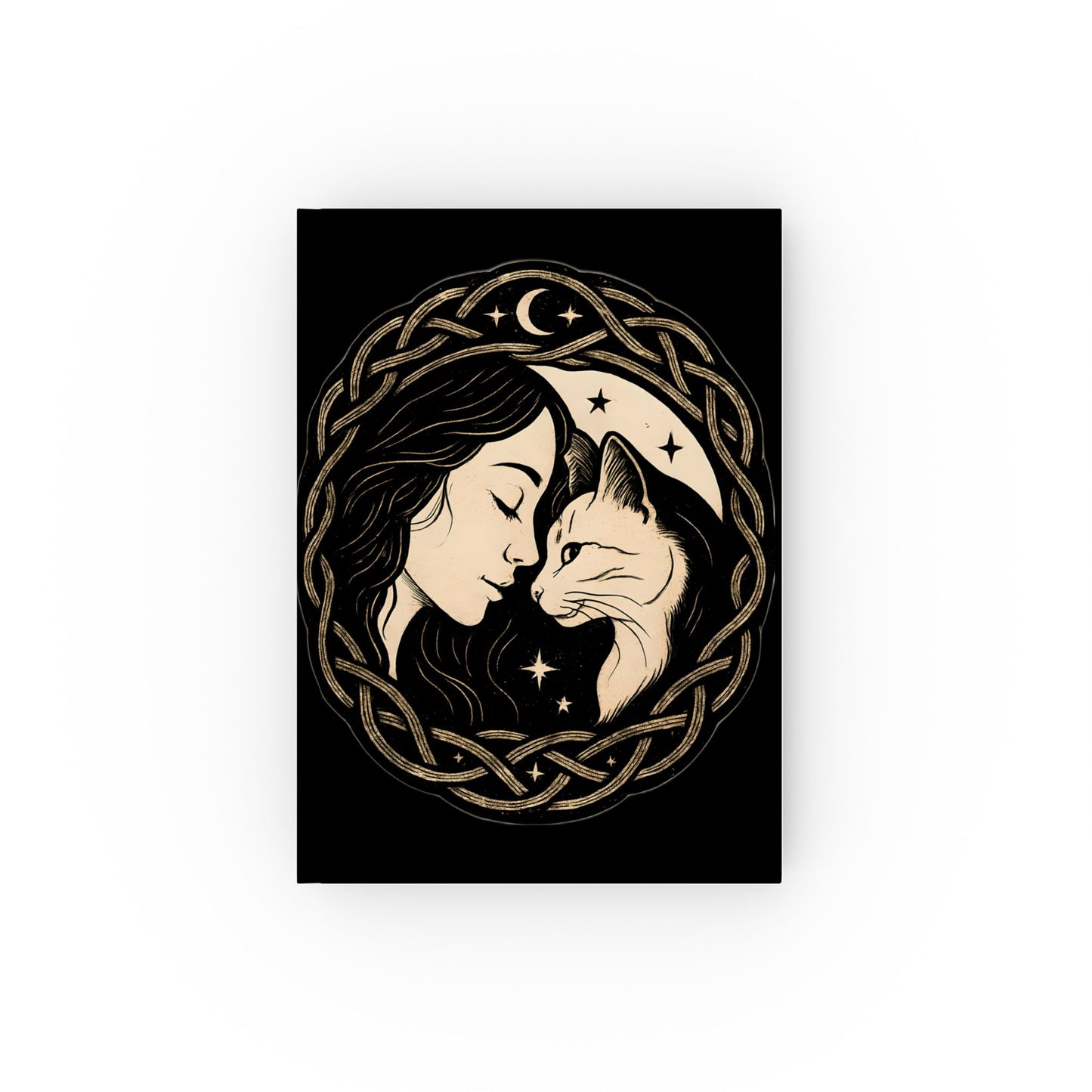The Witch and Her Familiar Notebook, a mystical journey in the palm of your hand. Like whispering secrets to a witch black cat, this enchanting witchy notebook invites you into the world of the arcane with every turn of the page.
