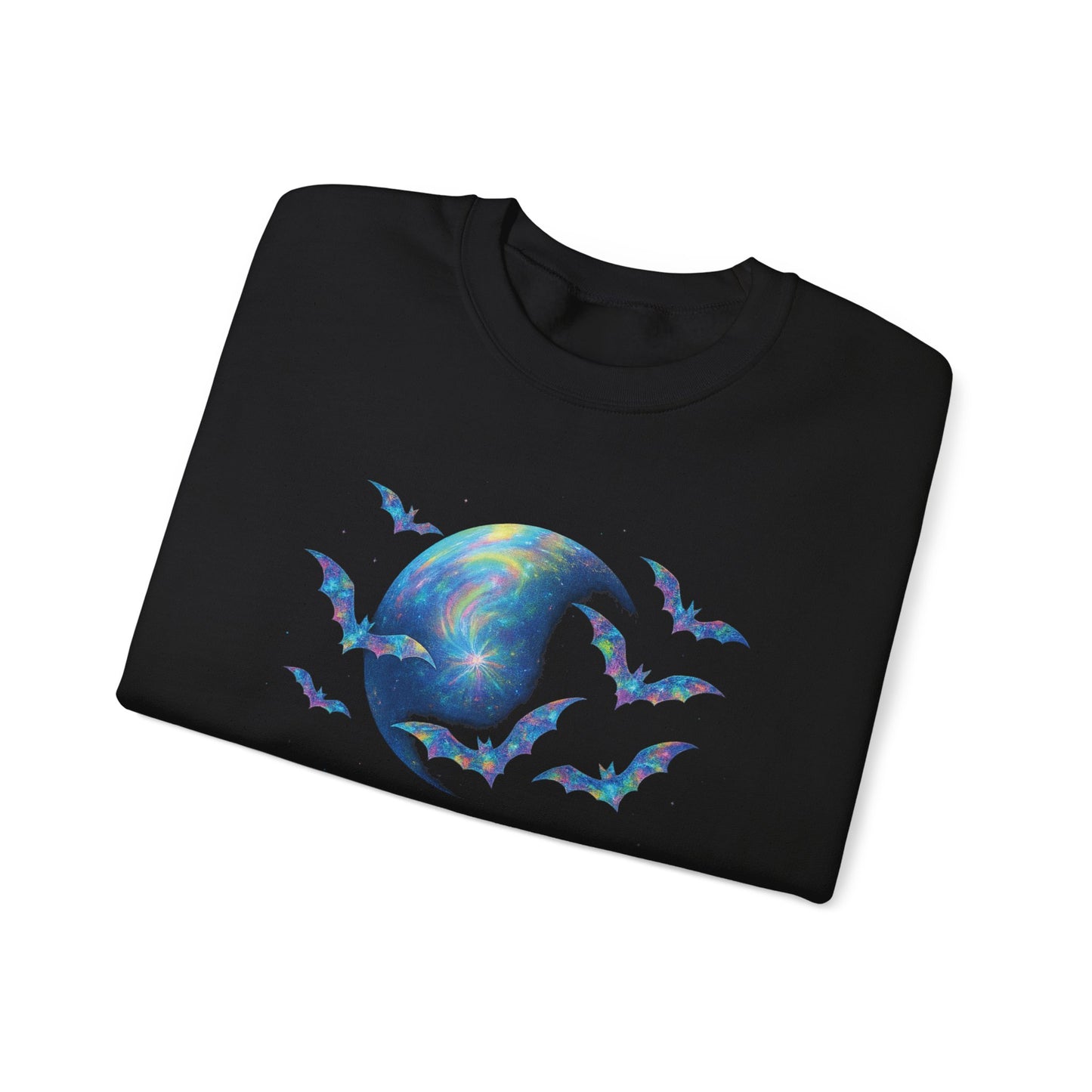 Happy Halloween Holographic Style Bat Sweater, this bat jumper adds a dash of ghostly charm for sweater weather.