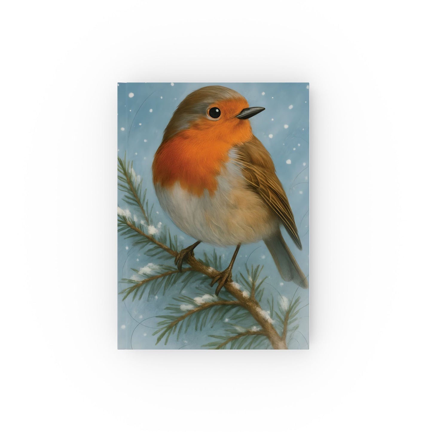Winter Robin Woodland Notebook, Immerse yourself in the woodland theme and let the inspiration of forest creatures guide your every word.