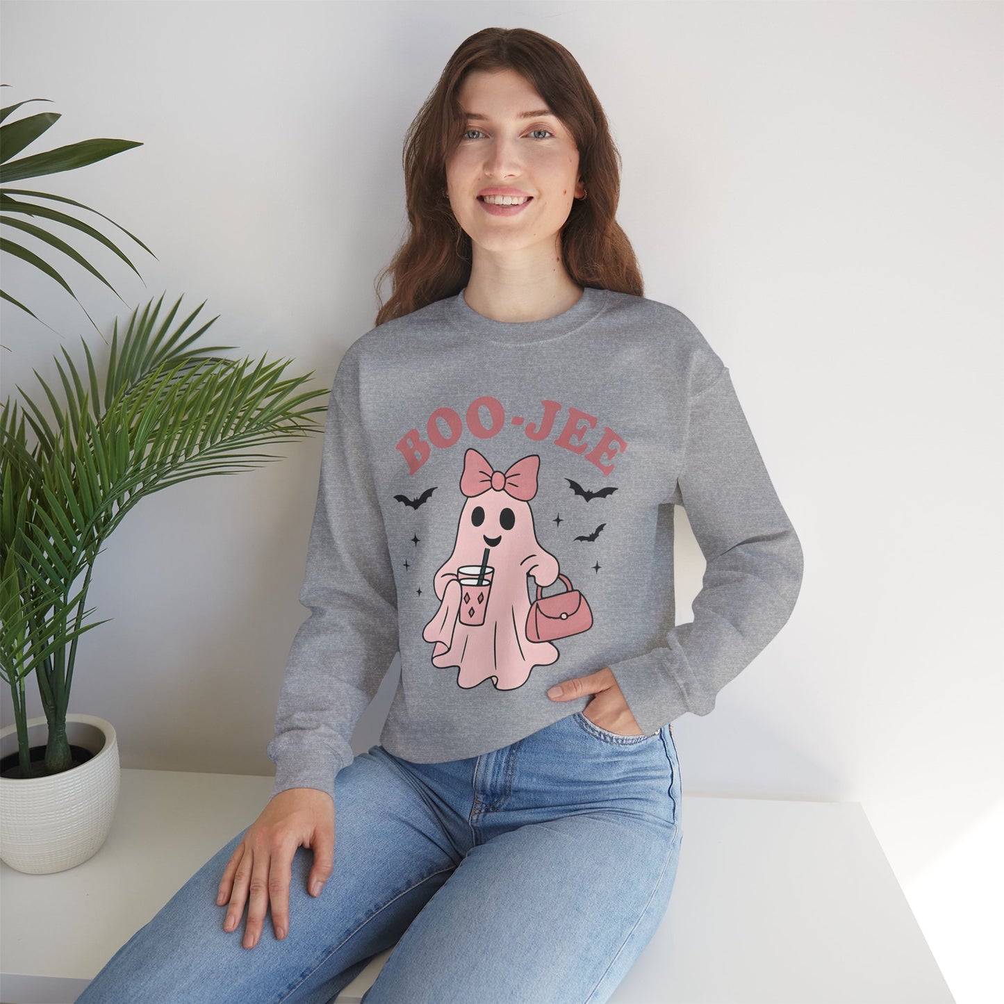 Halloween Ghost Crew neck,Cute Boo-Jee Ghost Sweatshirt, ,Spooky Season Pullover, Spooky Season Gift for Women, Ghost Sweater, Boojee Ghost.