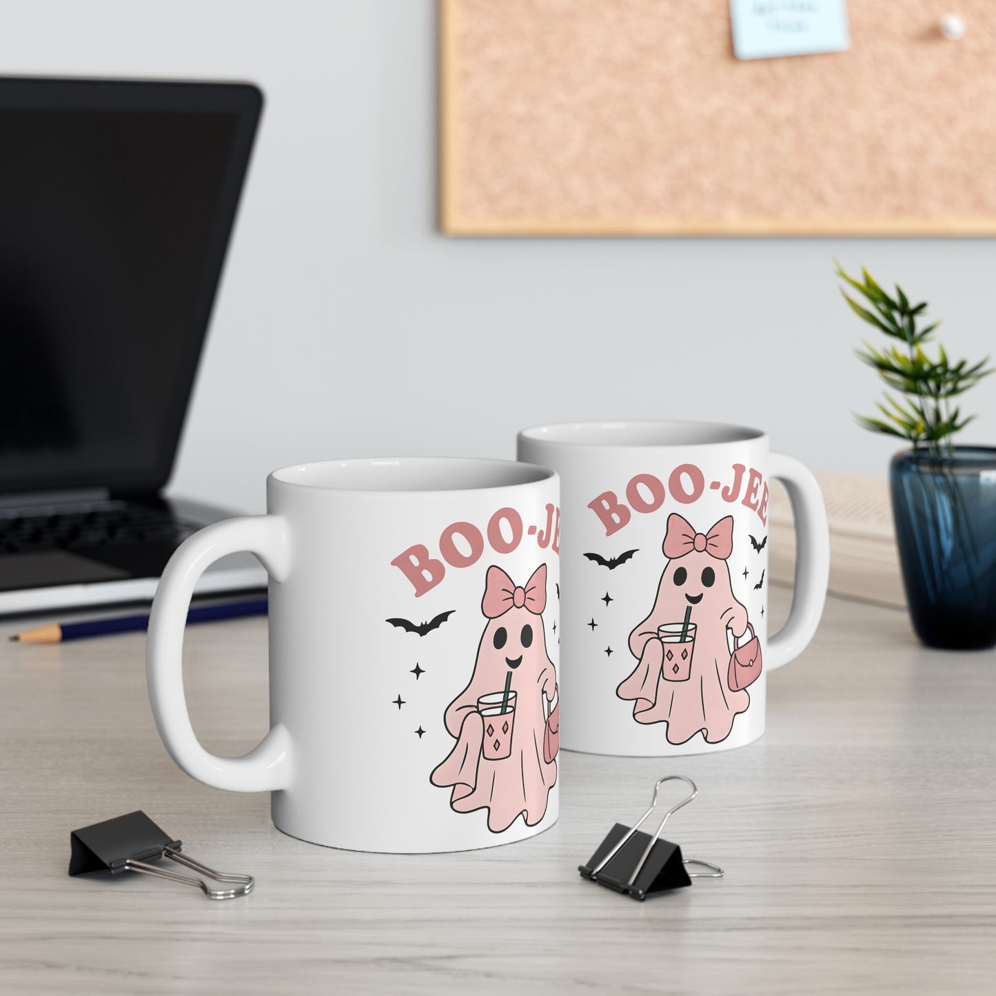 Boo jee Pink Ghosty Mug, This cute ghost mug, with its charming pink hue and playful ghostie design, transforms every sip into a magical moment.
