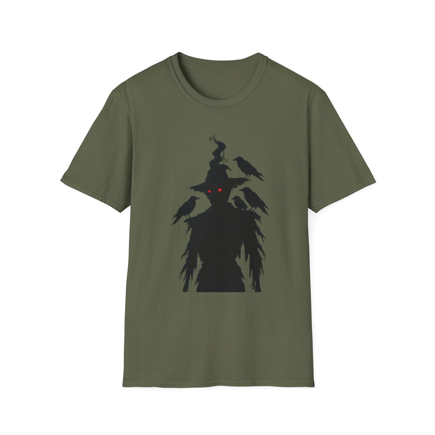 Scary Scarecrow Tee,This Halloween shirt captures the essence of the season with a mesmerizing scarecrow design, blending the line between spooky and stylish.