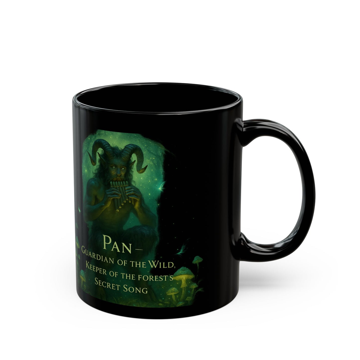 Pan Guardian of the Wild Mug, Whether you're steeped in witchy things or seeking unique witchcraft gifts, this vessel captures the spirit of ancient deities.